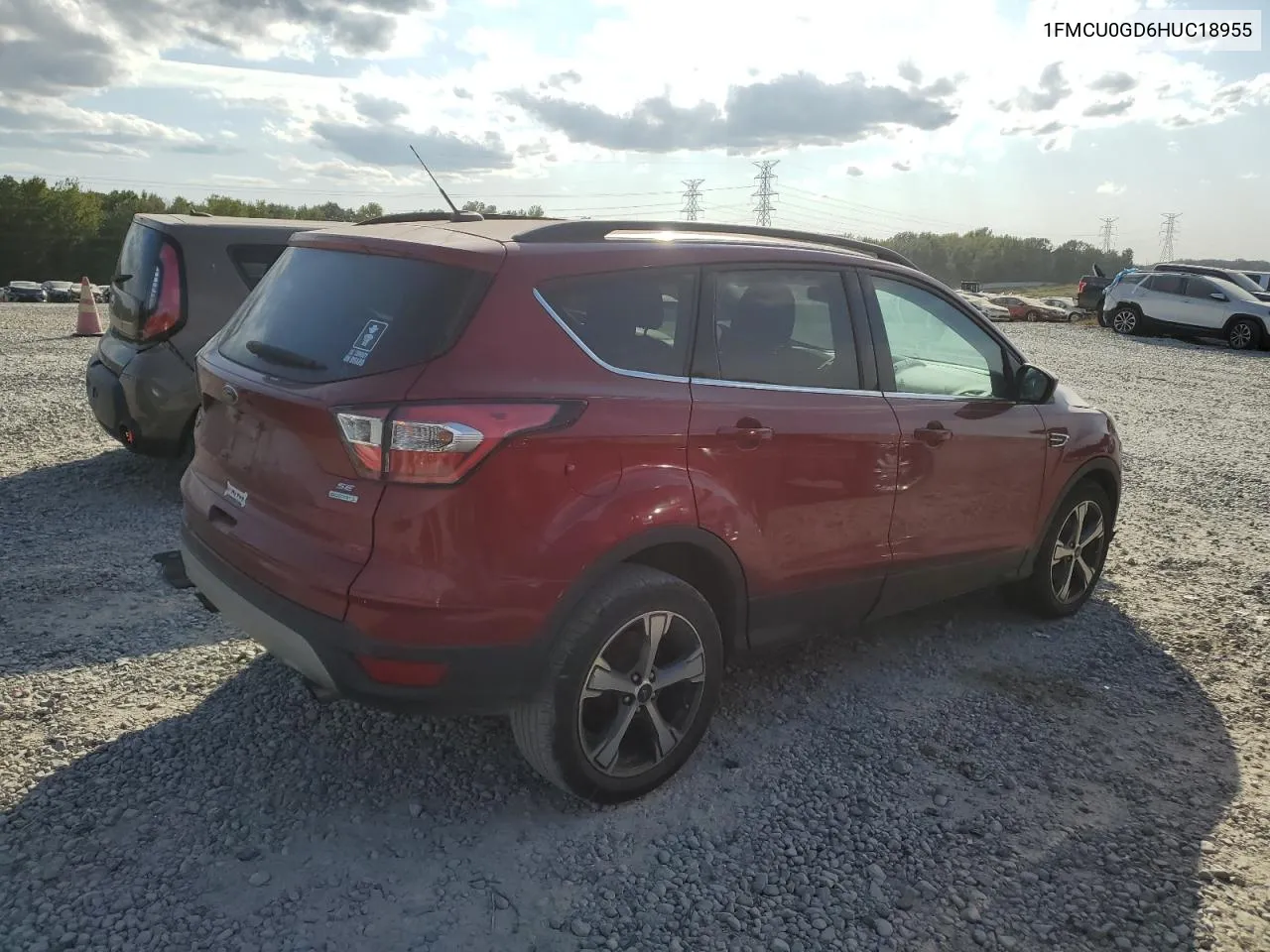 2017 Ford Escape Se VIN: 1FMCU0GD6HUC18955 Lot: 76052134