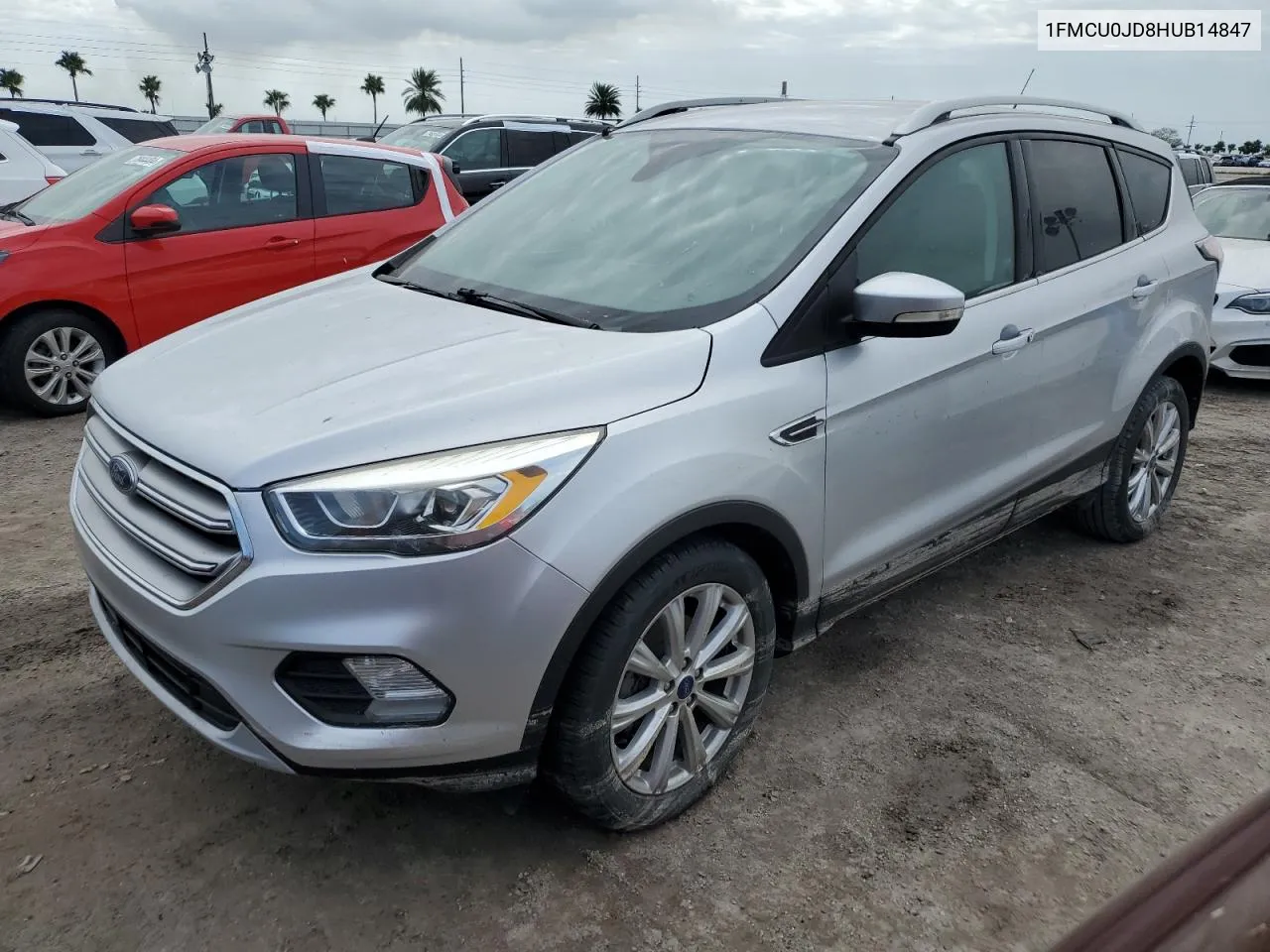 2017 Ford Escape Titanium VIN: 1FMCU0JD8HUB14847 Lot: 76056554