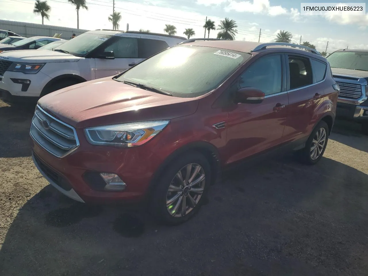 2017 Ford Escape Titanium VIN: 1FMCU0JDXHUE86223 Lot: 76095414