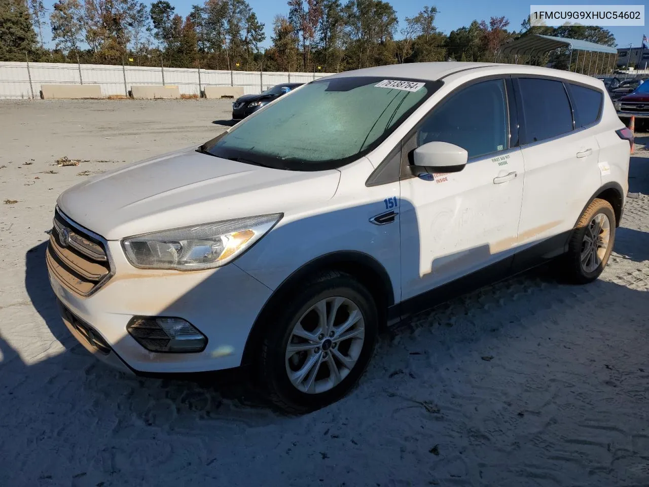 2017 Ford Escape Se VIN: 1FMCU9G9XHUC54602 Lot: 76138764