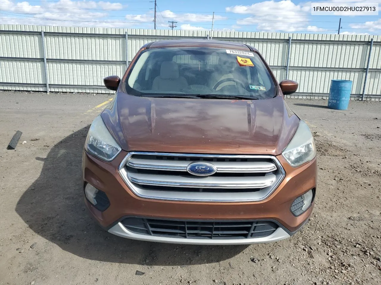 2017 Ford Escape Se VIN: 1FMCU0GD2HUC27913 Lot: 76332824