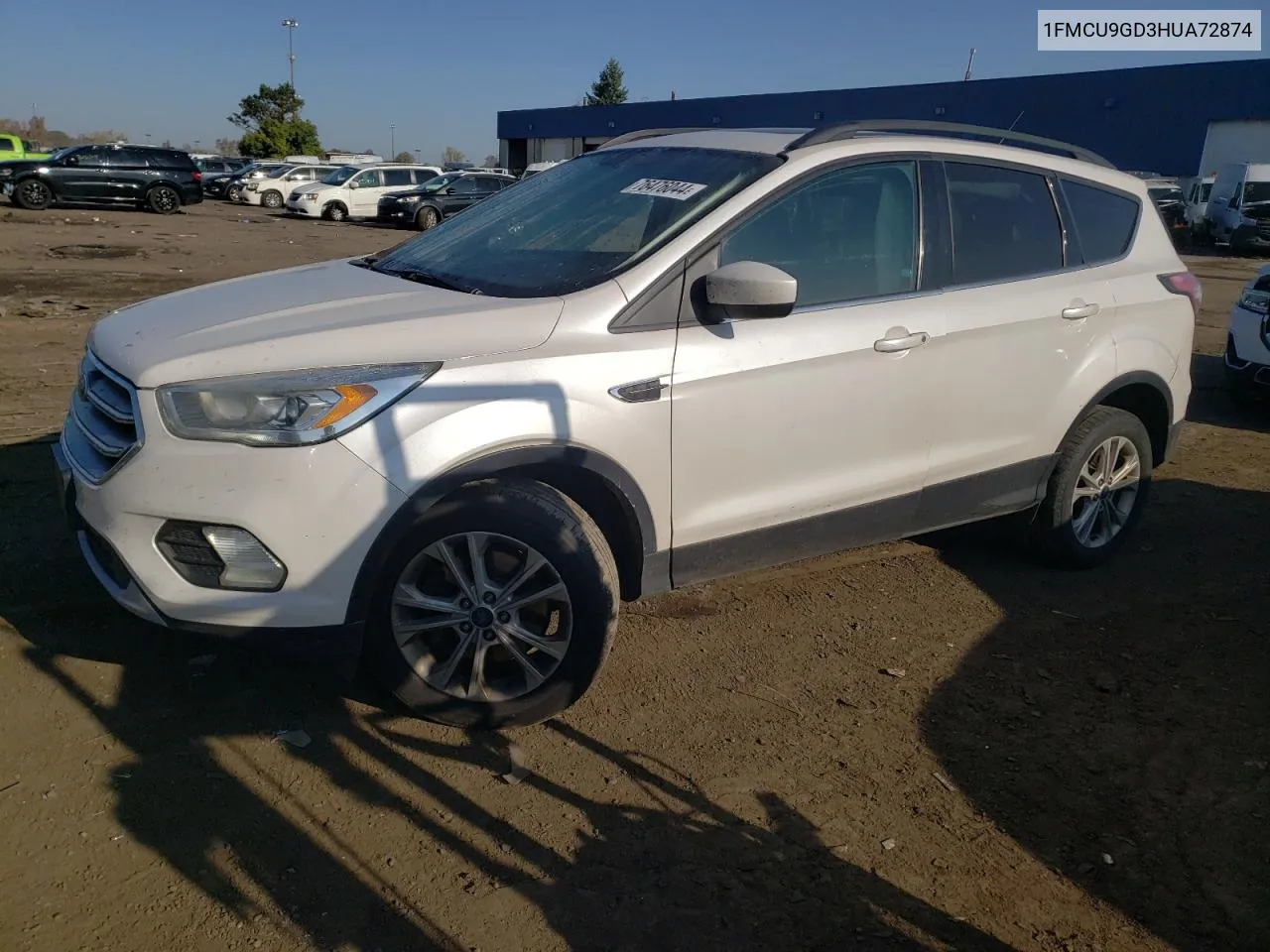 2017 Ford Escape Se VIN: 1FMCU9GD3HUA72874 Lot: 76476044