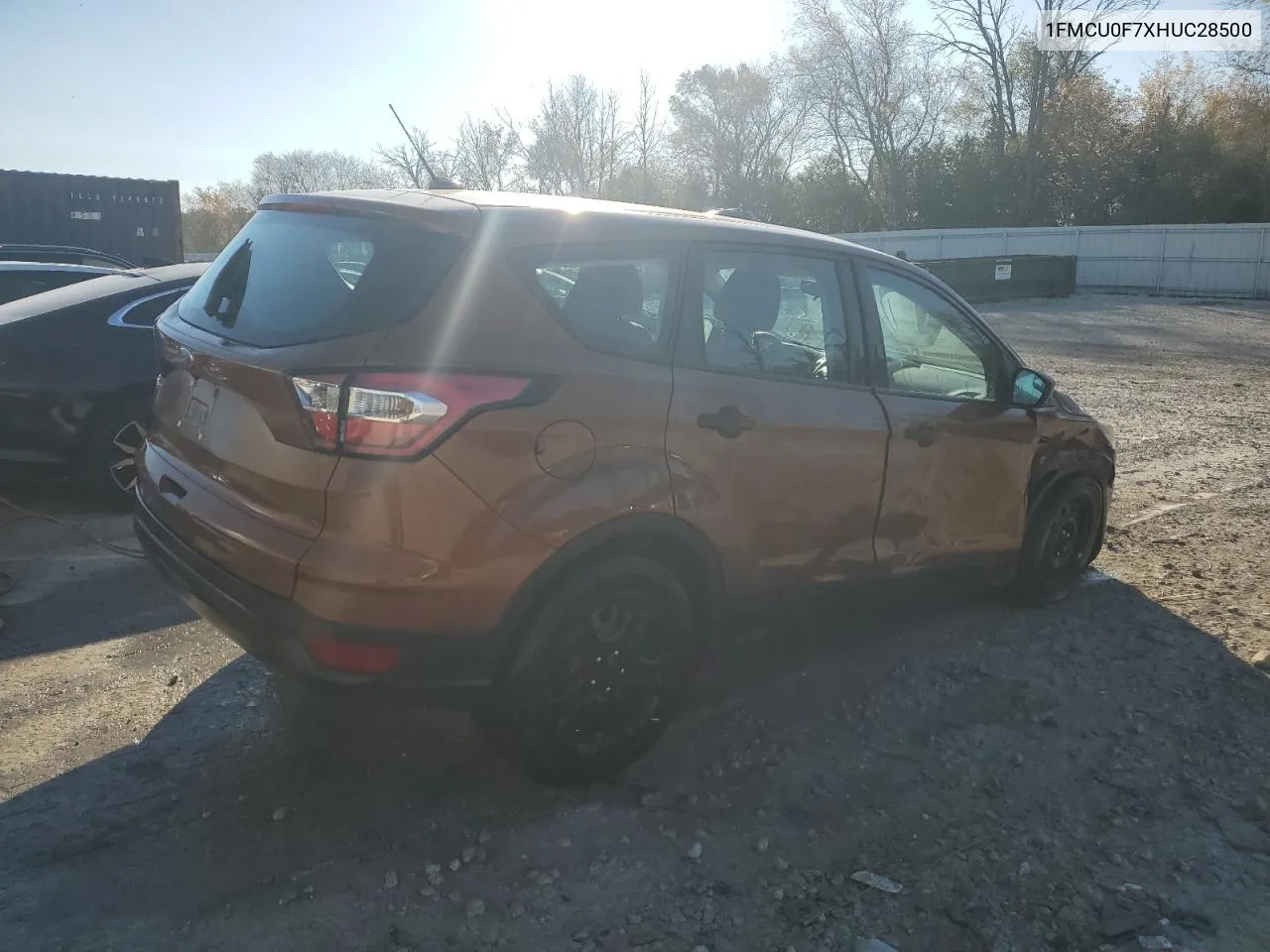 2017 Ford Escape S VIN: 1FMCU0F7XHUC28500 Lot: 76600714