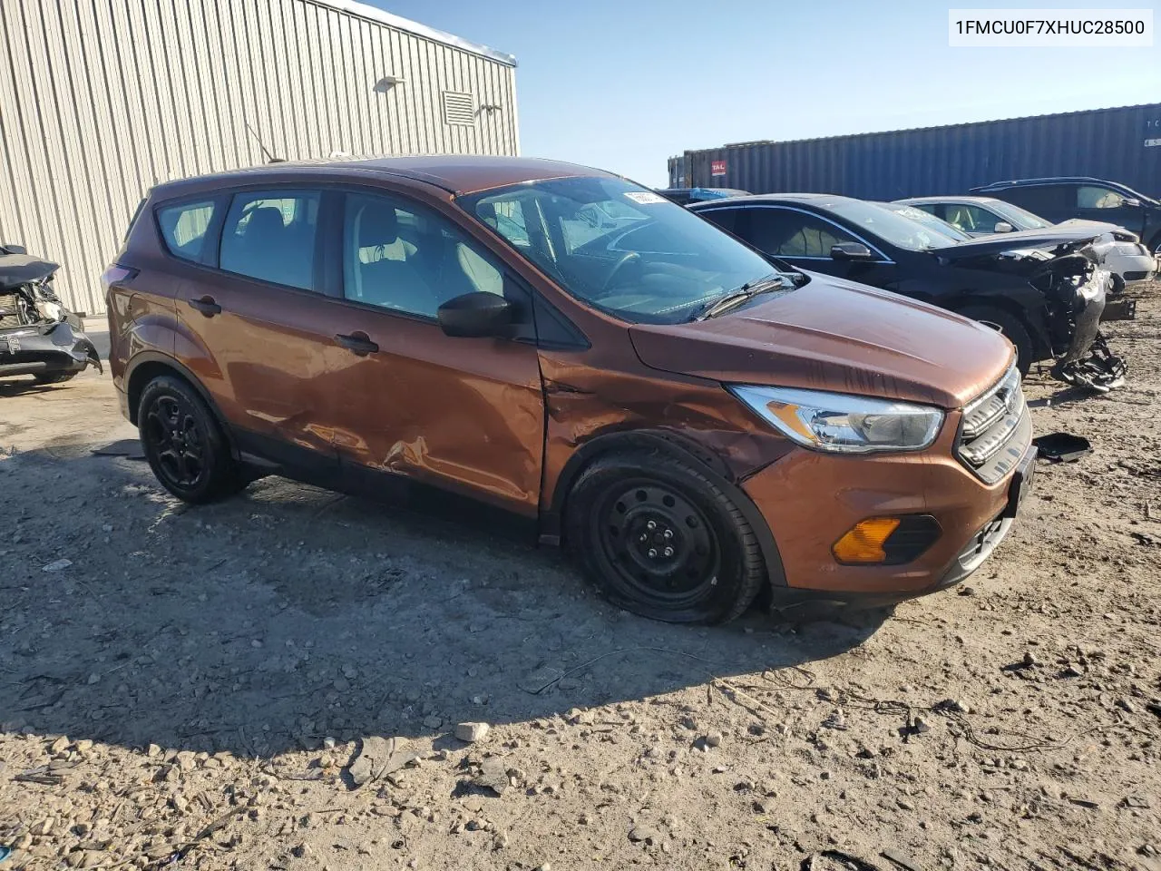 2017 Ford Escape S VIN: 1FMCU0F7XHUC28500 Lot: 76600714