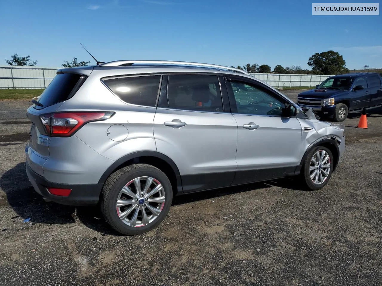 2017 Ford Escape Titanium VIN: 1FMCU9JDXHUA31599 Lot: 76625404