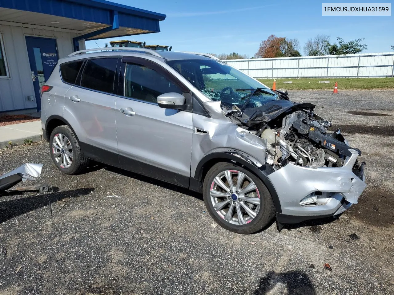 2017 Ford Escape Titanium VIN: 1FMCU9JDXHUA31599 Lot: 76625404