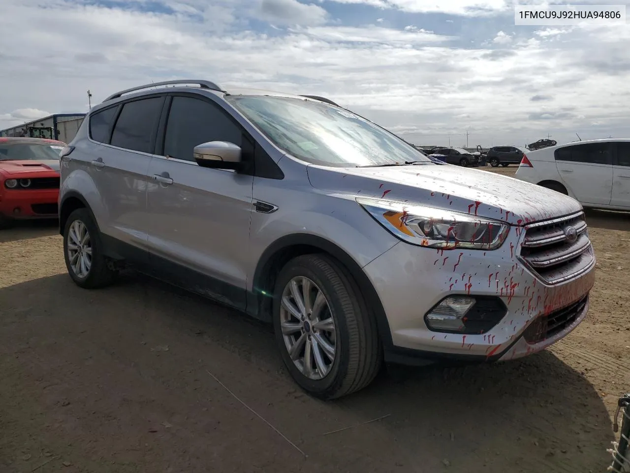 2017 Ford Escape Titanium VIN: 1FMCU9J92HUA94806 Lot: 76783254