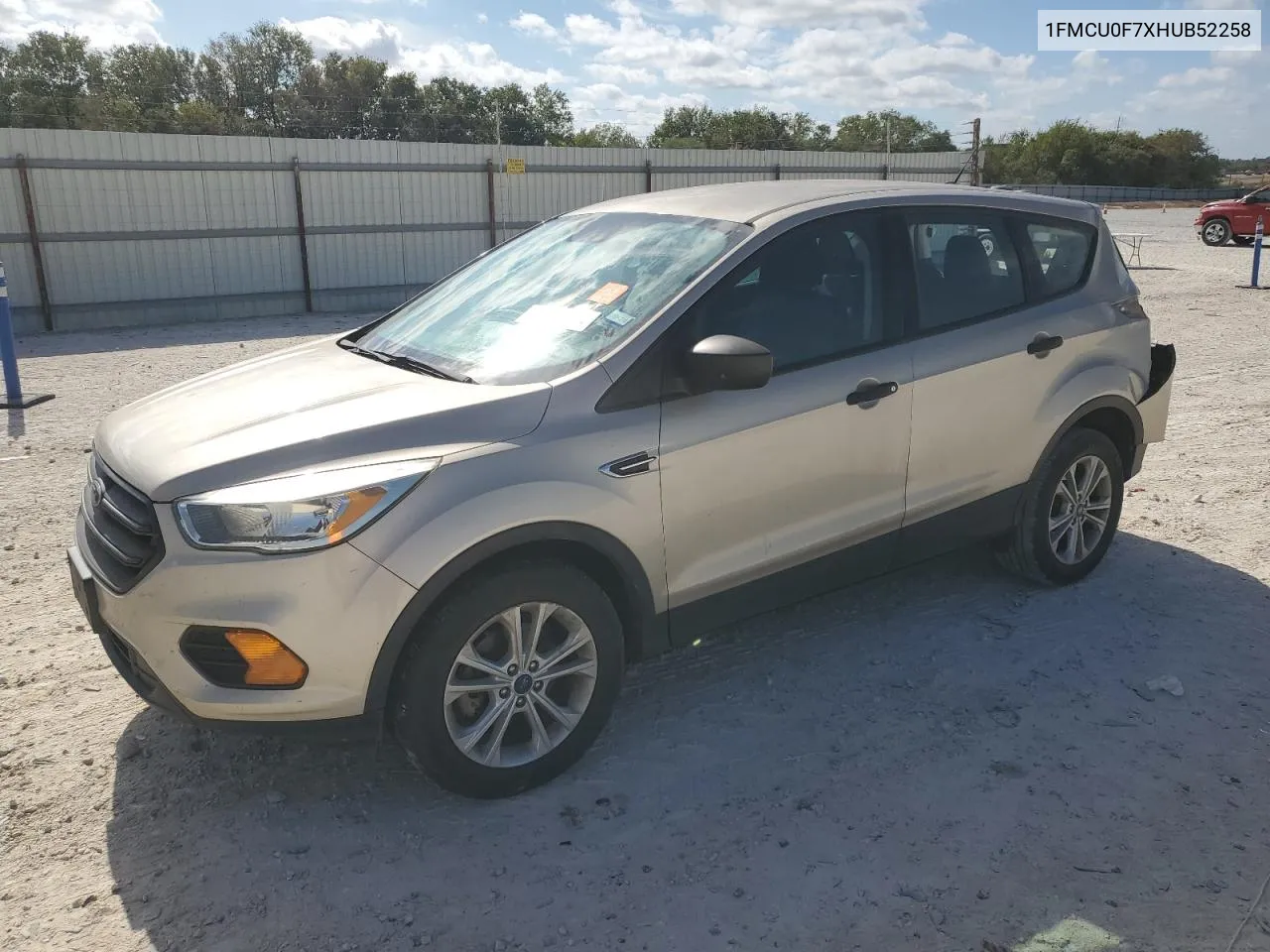 2017 Ford Escape S VIN: 1FMCU0F7XHUB52258 Lot: 76980694