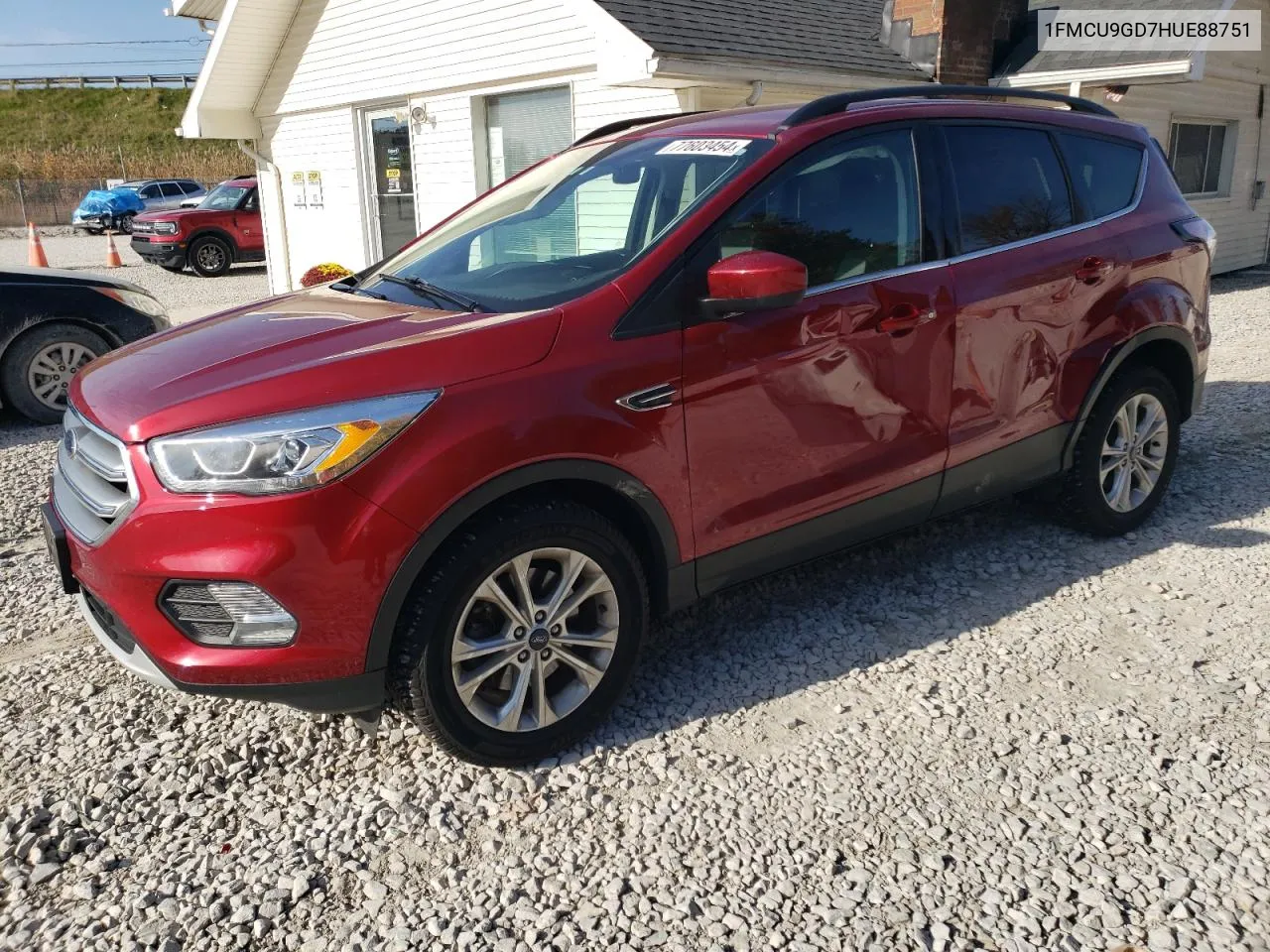 2017 Ford Escape Se VIN: 1FMCU9GD7HUE88751 Lot: 77603454