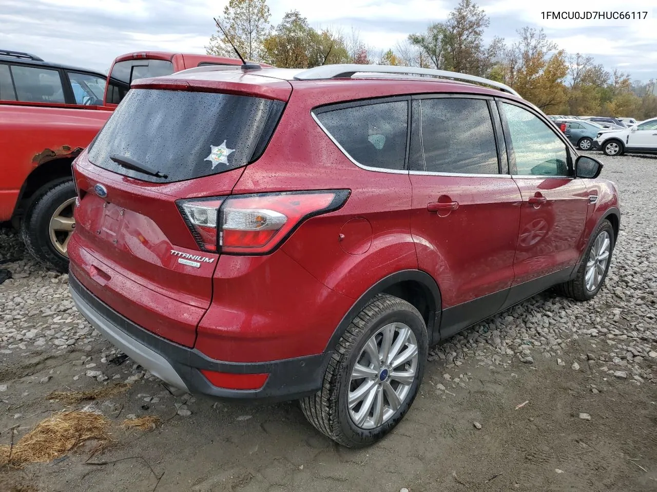 2017 Ford Escape Titanium VIN: 1FMCU0JD7HUC66117 Lot: 77660784