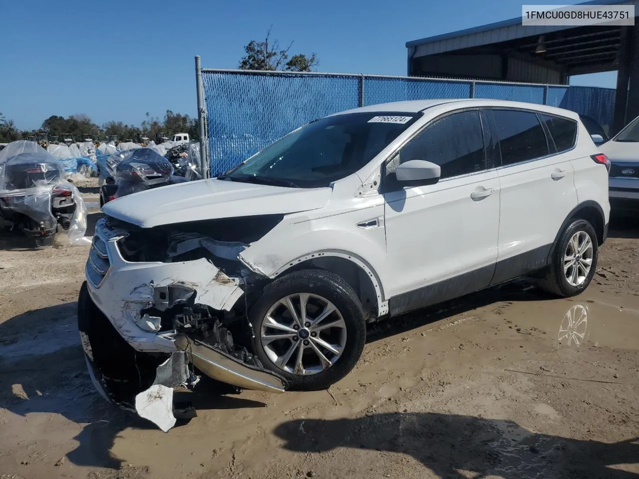 2017 Ford Escape Se VIN: 1FMCU0GD8HUE43751 Lot: 77665124