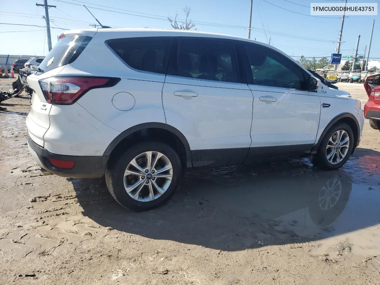 2017 Ford Escape Se VIN: 1FMCU0GD8HUE43751 Lot: 77665124