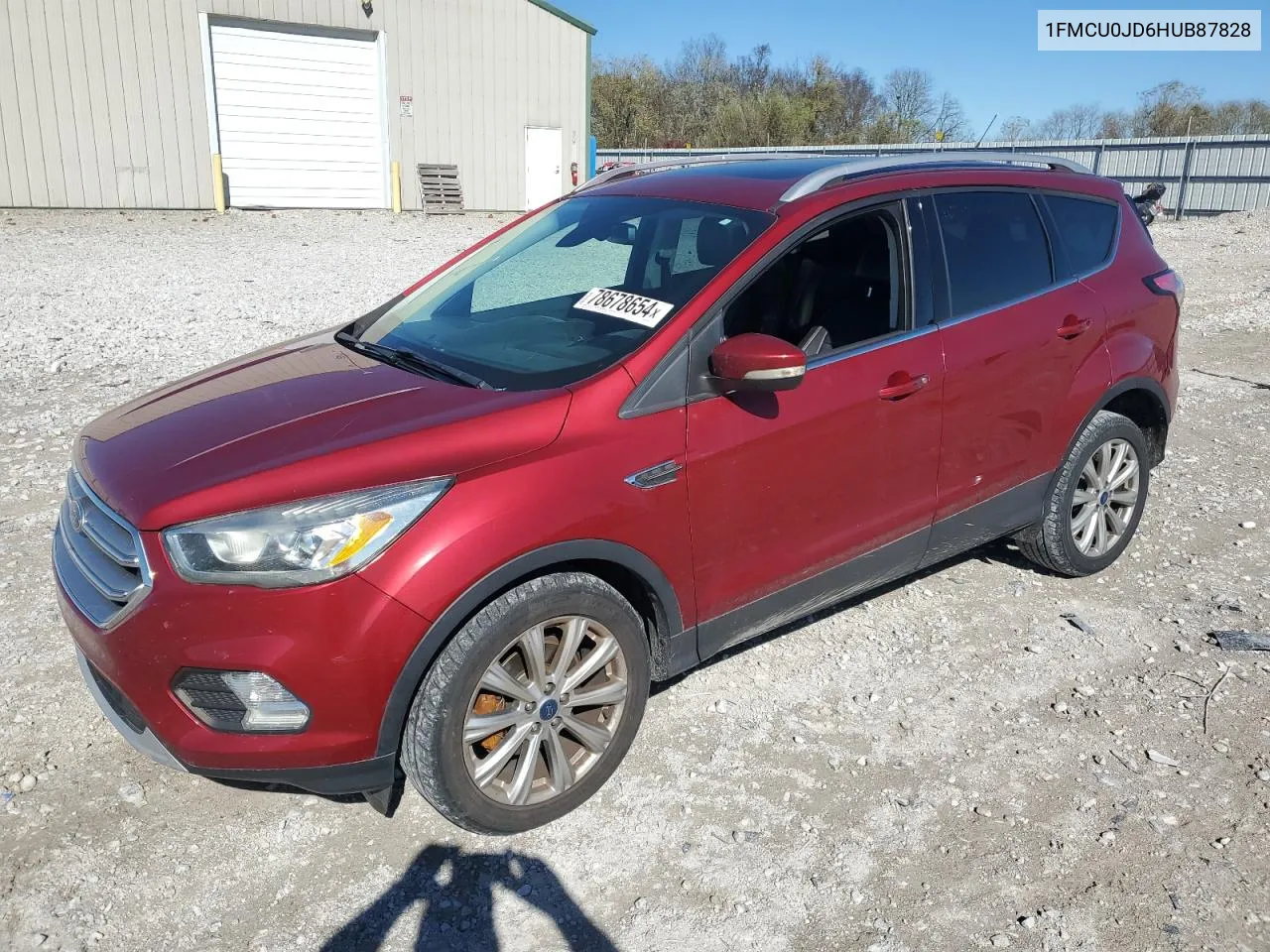 2017 Ford Escape Titanium VIN: 1FMCU0JD6HUB87828 Lot: 78678654