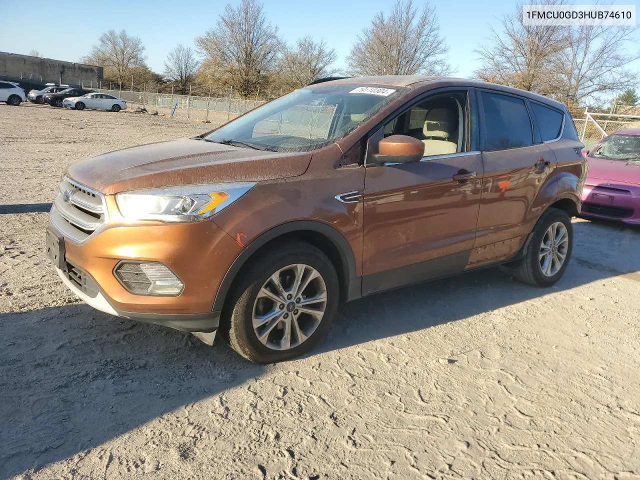 2017 Ford Escape Se VIN: 1FMCU0GD3HUB74610 Lot: 79110304