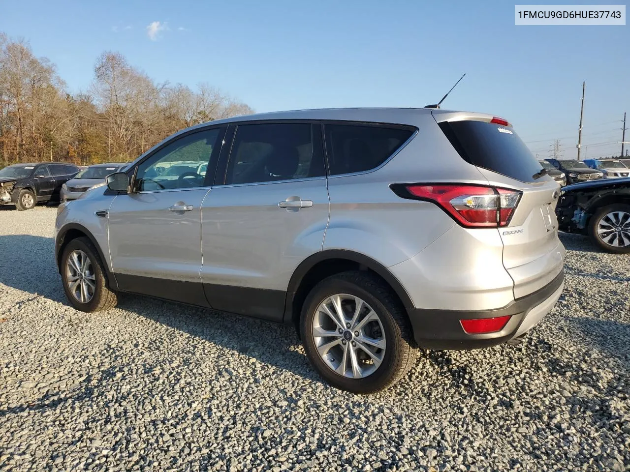 2017 Ford Escape Se VIN: 1FMCU9GD6HUE37743 Lot: 80069224