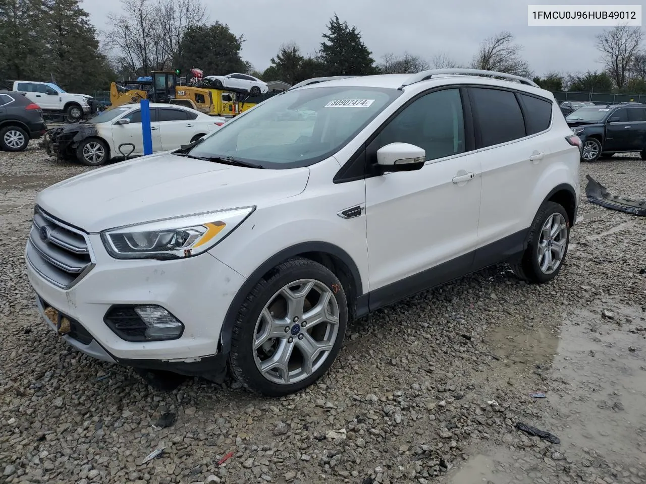 2017 Ford Escape Titanium VIN: 1FMCU0J96HUB49012 Lot: 80907474