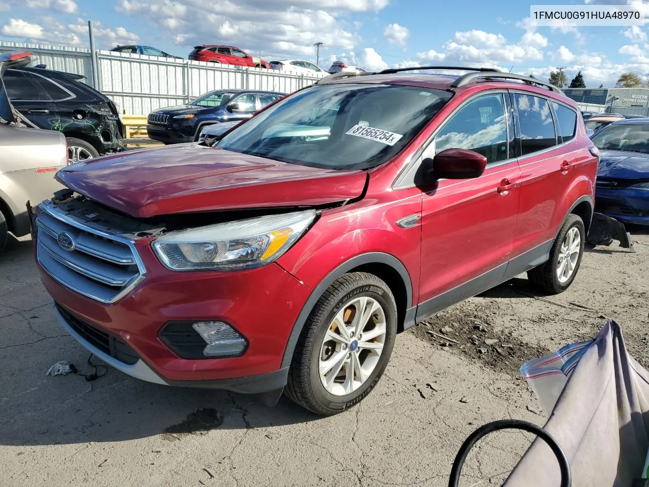 2017 Ford Escape Se VIN: 1FMCU0G91HUA48970 Lot: 81565254