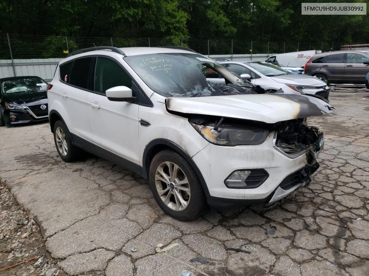 2018 Ford Escape Sel VIN: 1FMCU9HD9JUB30992 Lot: 55918743