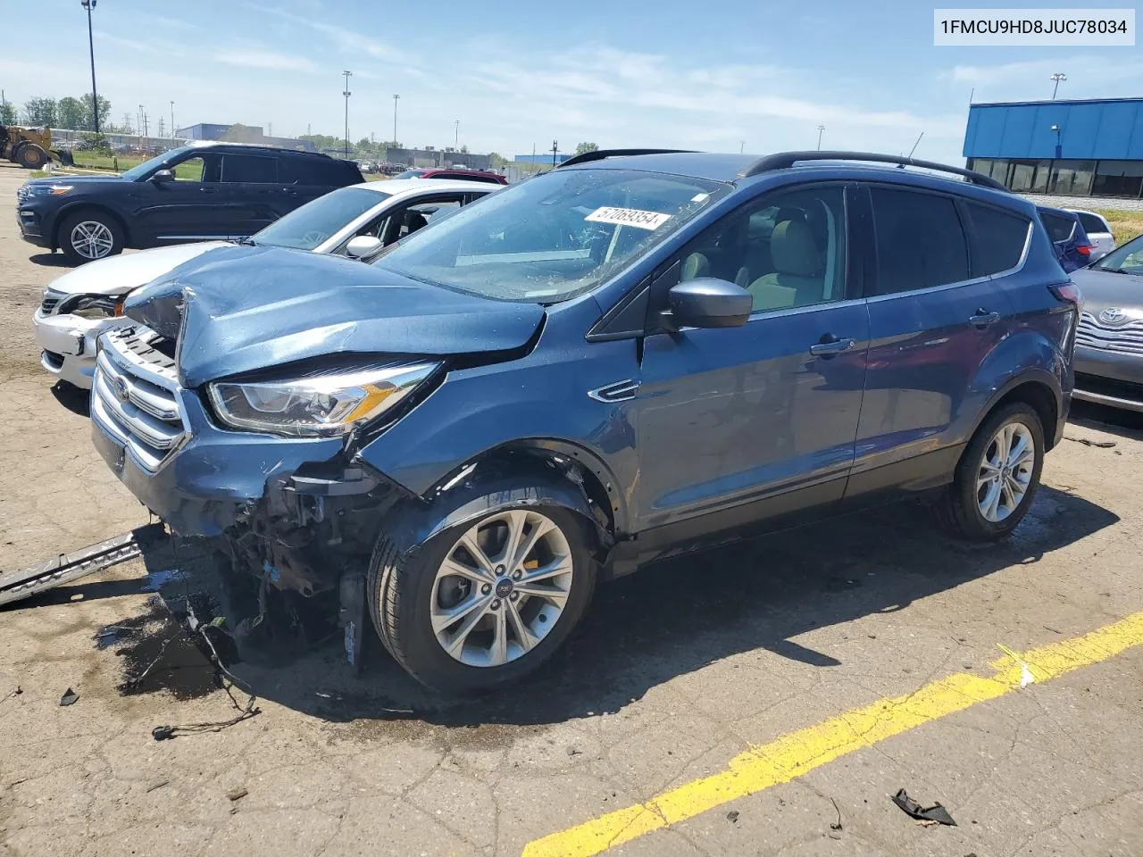 2018 Ford Escape Sel VIN: 1FMCU9HD8JUC78034 Lot: 57069354