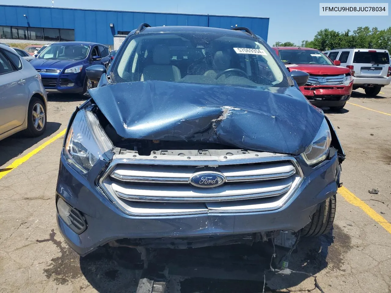 2018 Ford Escape Sel VIN: 1FMCU9HD8JUC78034 Lot: 57069354