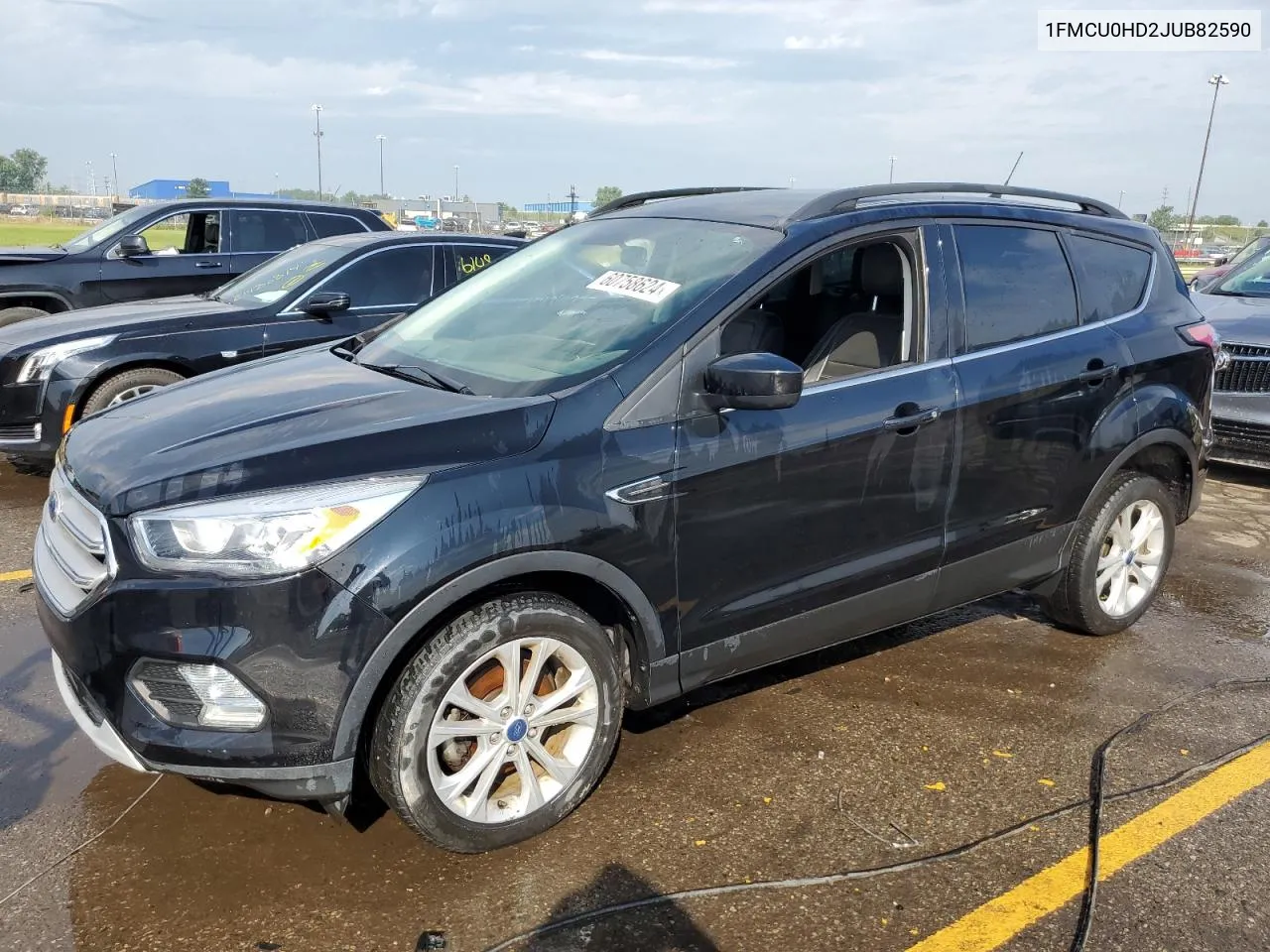 2018 Ford Escape Sel VIN: 1FMCU0HD2JUB82590 Lot: 60758624