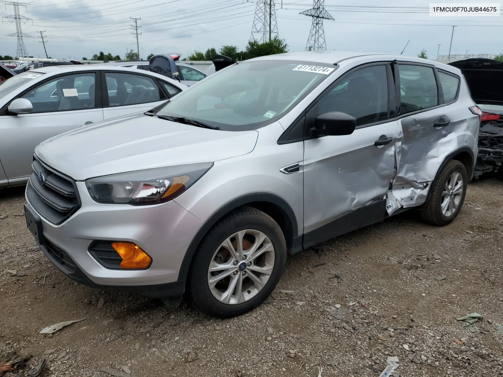 2018 Ford Escape S VIN: 1FMCU0F70JUB44675 Lot: 61713274