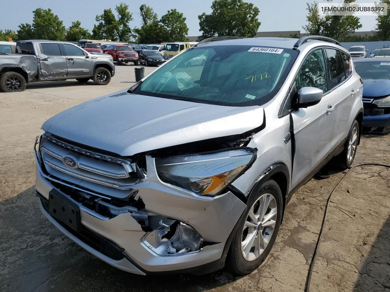 2018 Ford Escape Sel VIN: 1FMCU0HD2JUB85392 Lot: 64360164