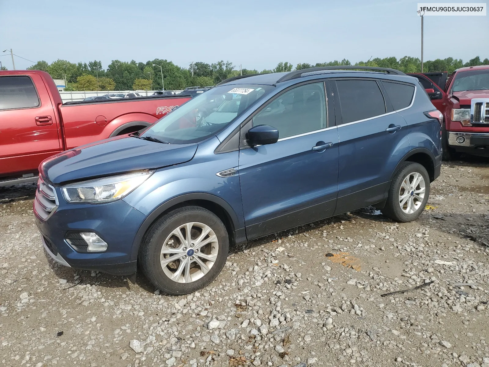 2018 Ford Escape Se VIN: 1FMCU9GD5JUC30637 Lot: 65377754