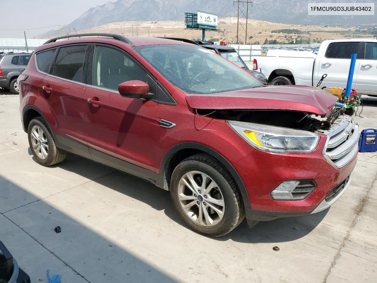 1FMCU9GD3JUB43402 2018 Ford Escape Se