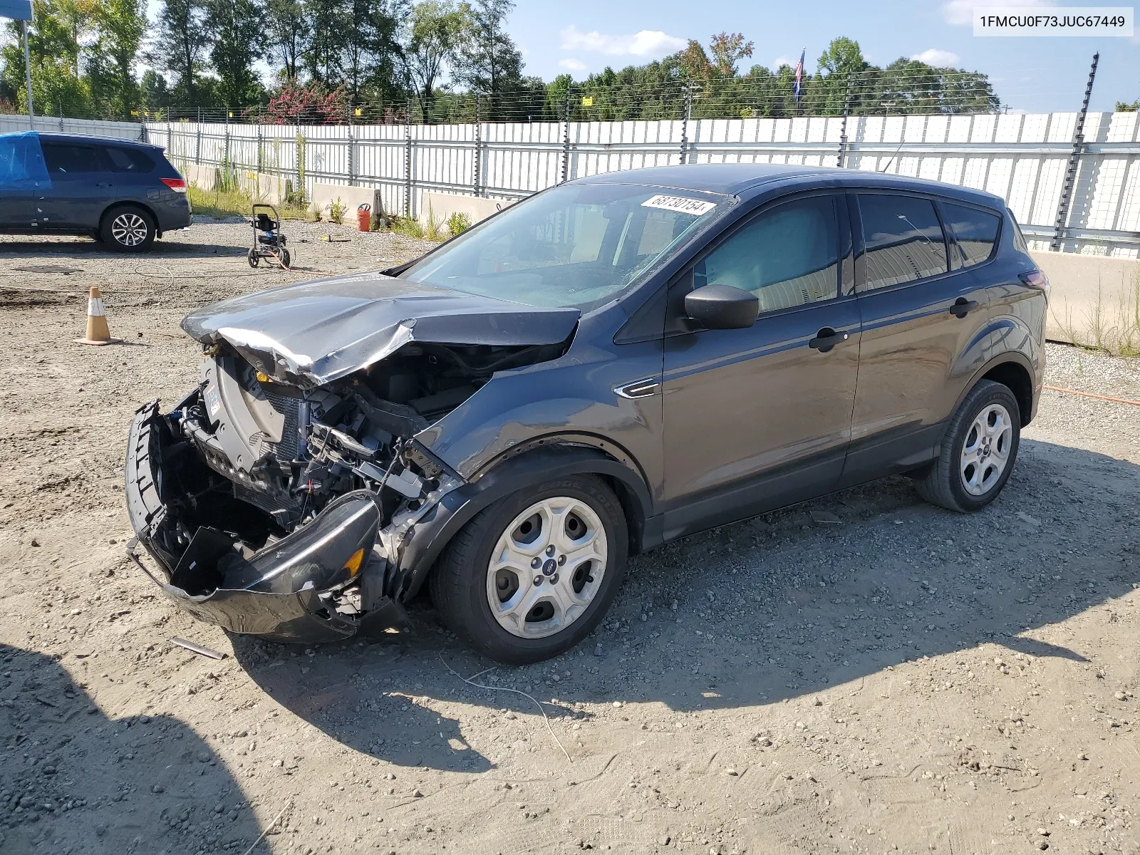 2018 Ford Escape S VIN: 1FMCU0F73JUC67449 Lot: 68730154