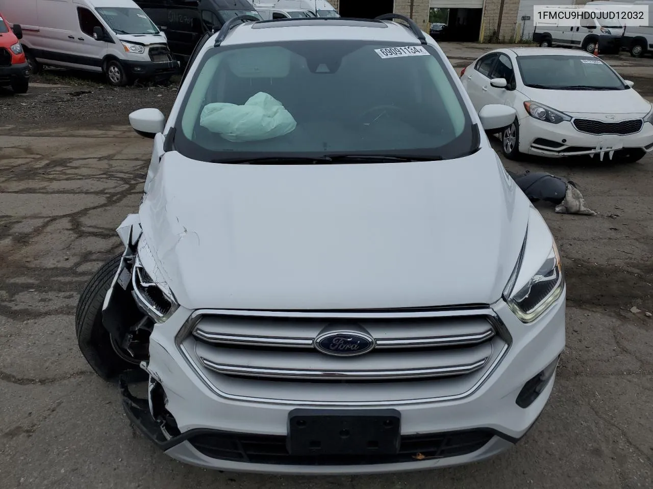 2018 Ford Escape Sel VIN: 1FMCU9HD0JUD12032 Lot: 69091134