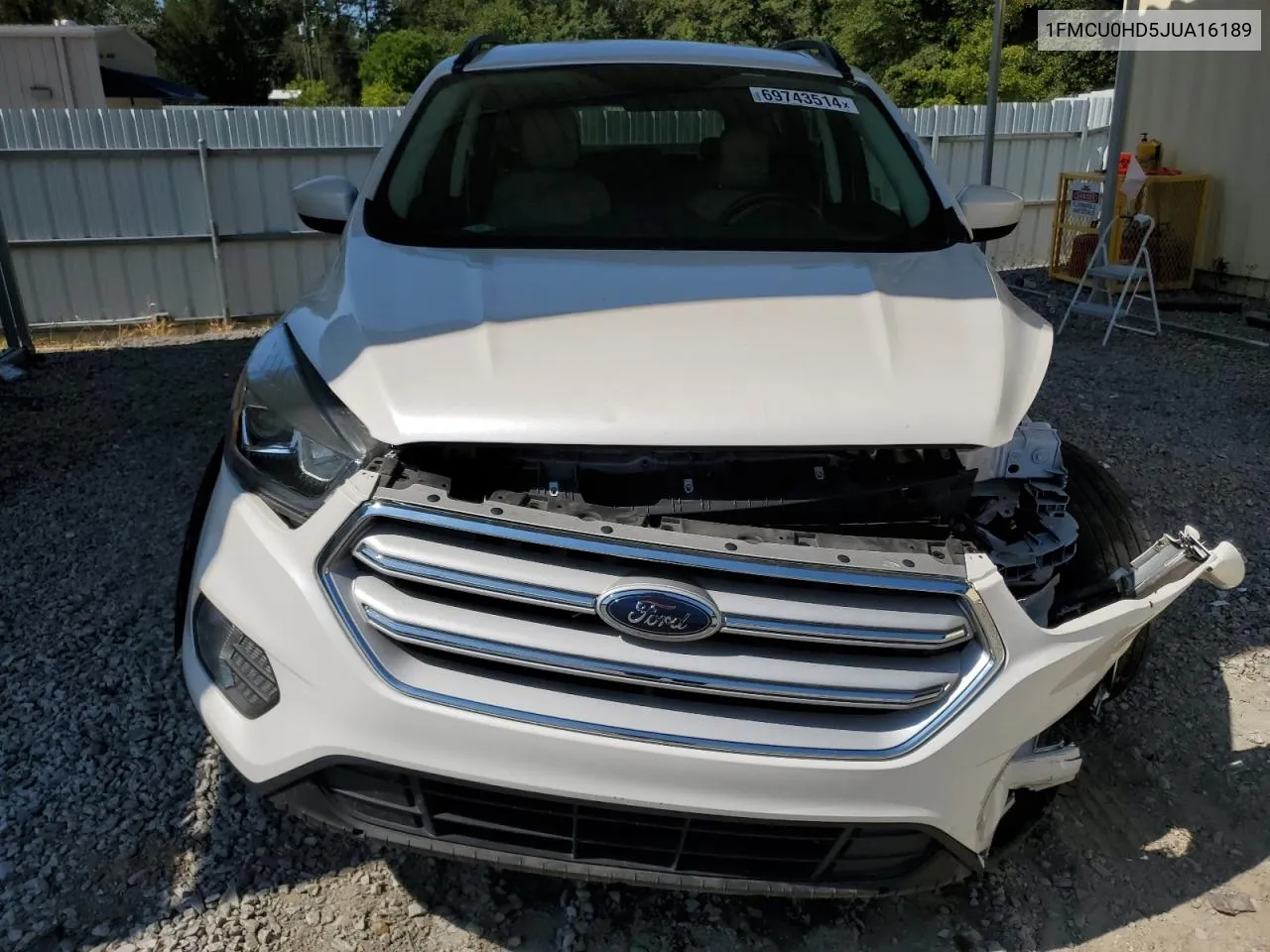 2018 Ford Escape Sel VIN: 1FMCU0HD5JUA16189 Lot: 69743514