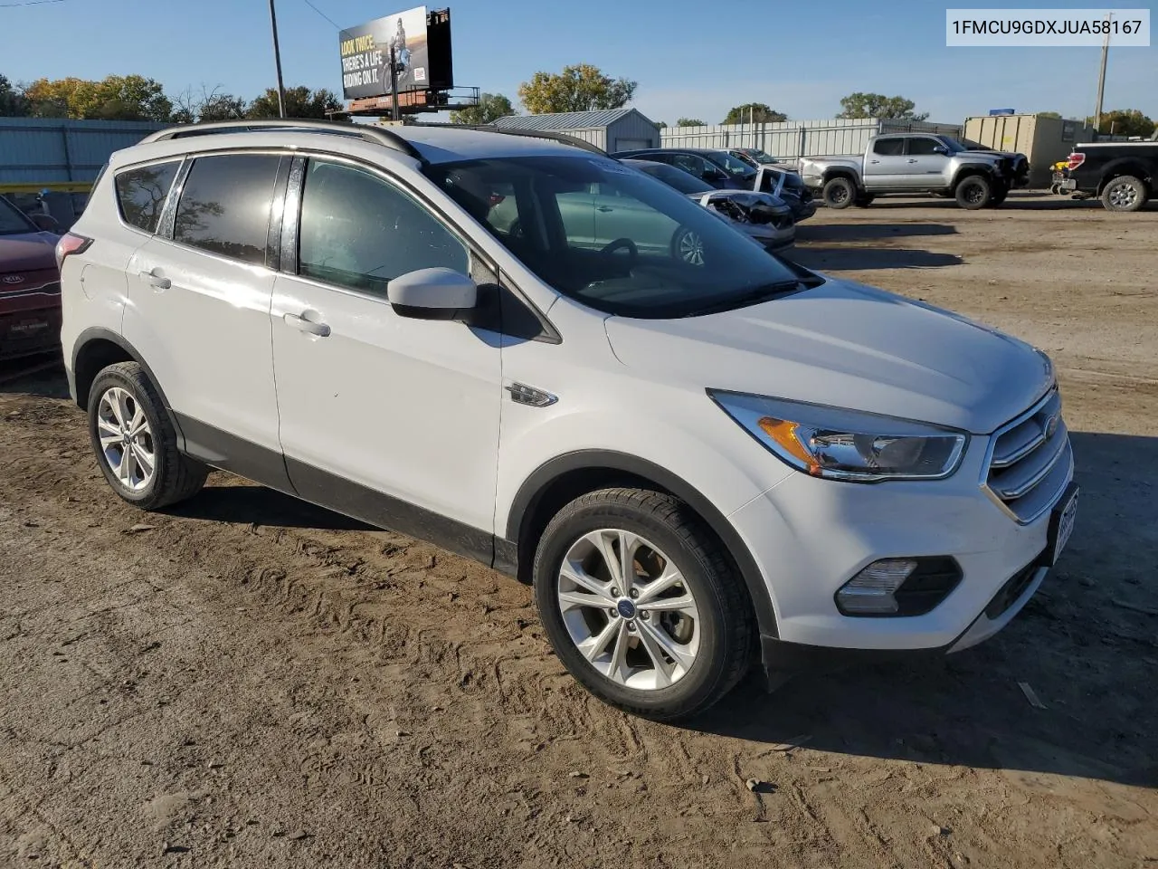 2018 Ford Escape Se VIN: 1FMCU9GDXJUA58167 Lot: 69865594