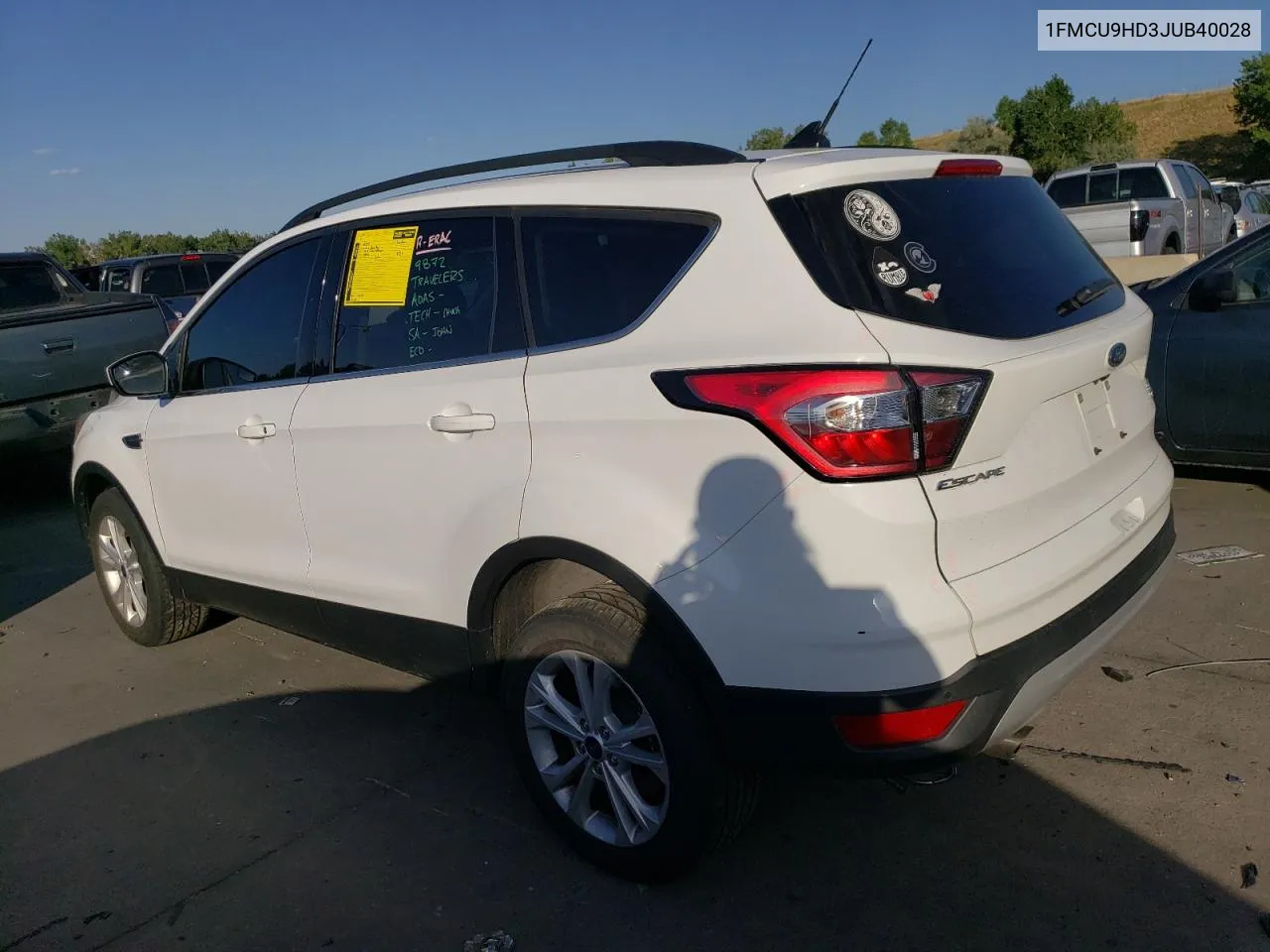 2018 Ford Escape Sel VIN: 1FMCU9HD3JUB40028 Lot: 69963054