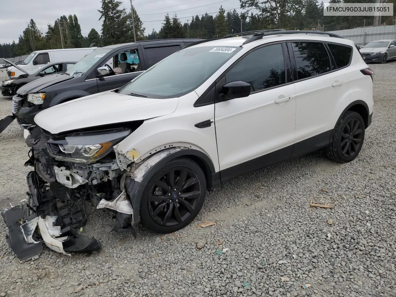 2018 Ford Escape Se VIN: 1FMCU9GD3JUB15051 Lot: 70684504