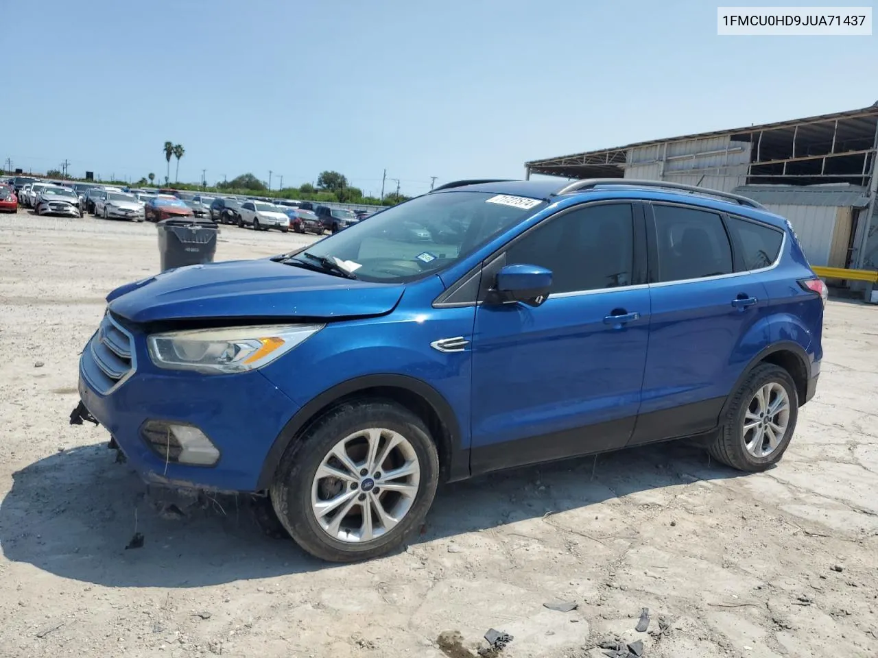 2018 Ford Escape Sel VIN: 1FMCU0HD9JUA71437 Lot: 71727574