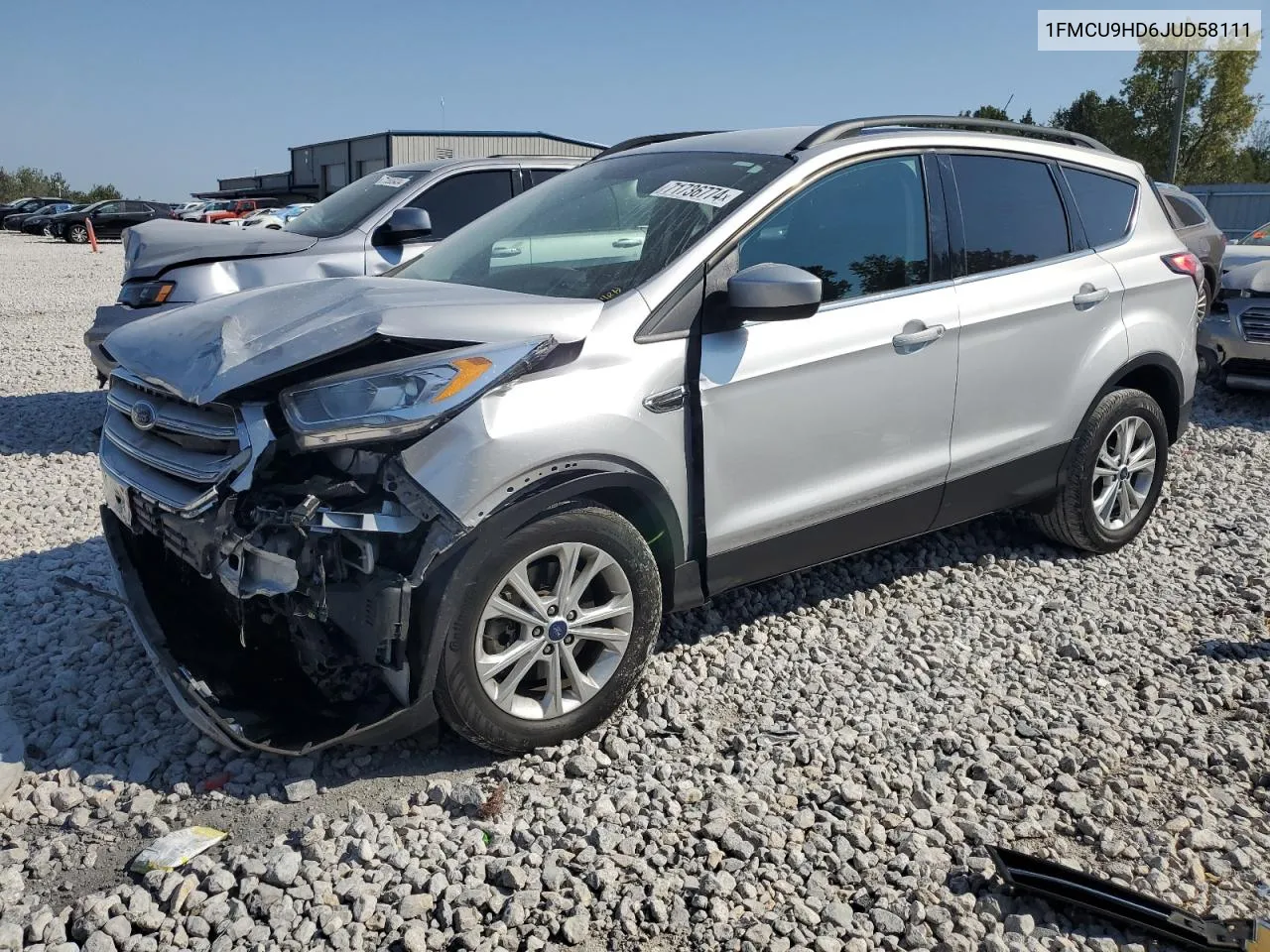 2018 Ford Escape Sel VIN: 1FMCU9HD6JUD58111 Lot: 71736774