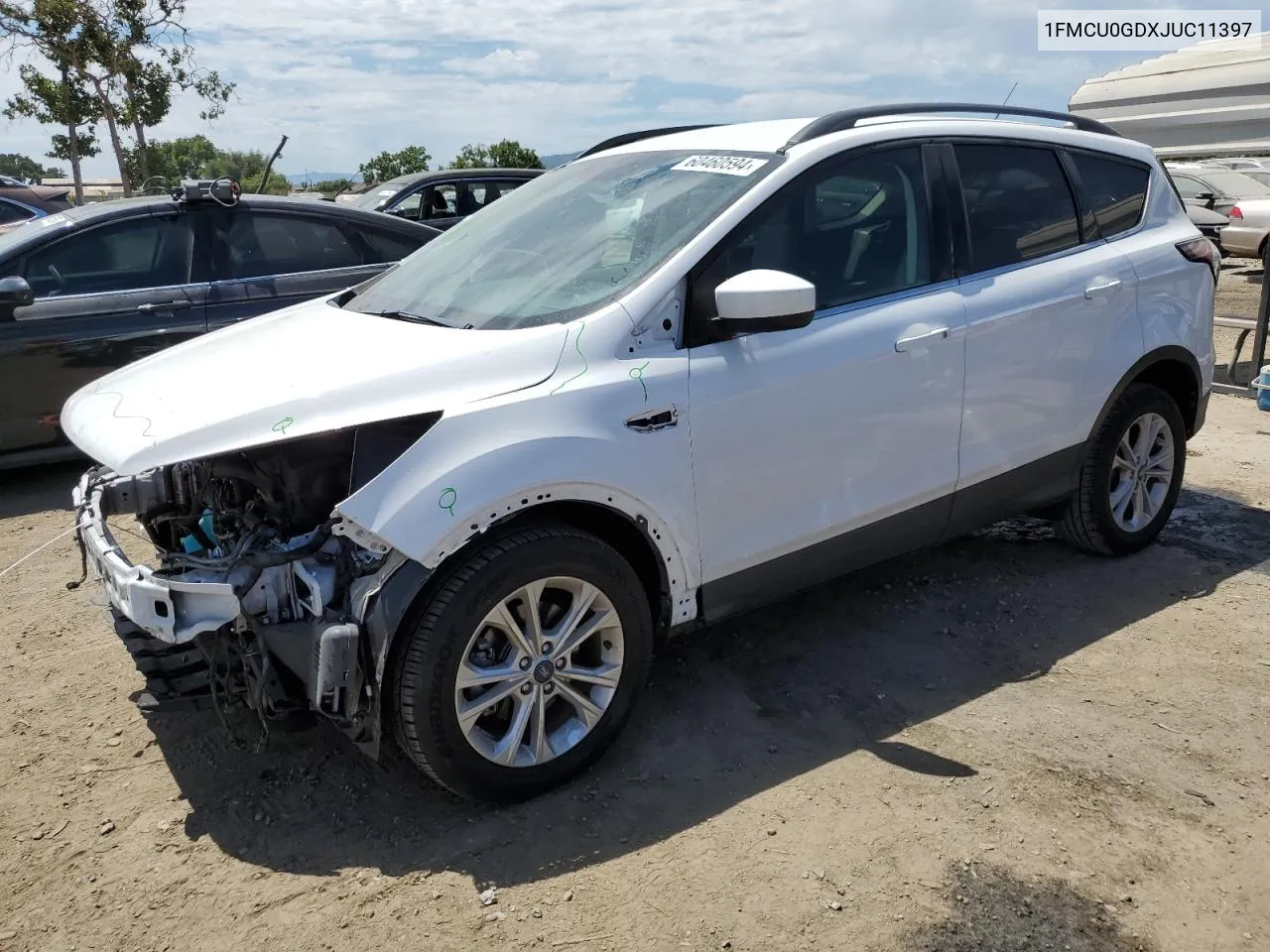 2018 Ford Escape Se VIN: 1FMCU0GDXJUC11397 Lot: 72460904