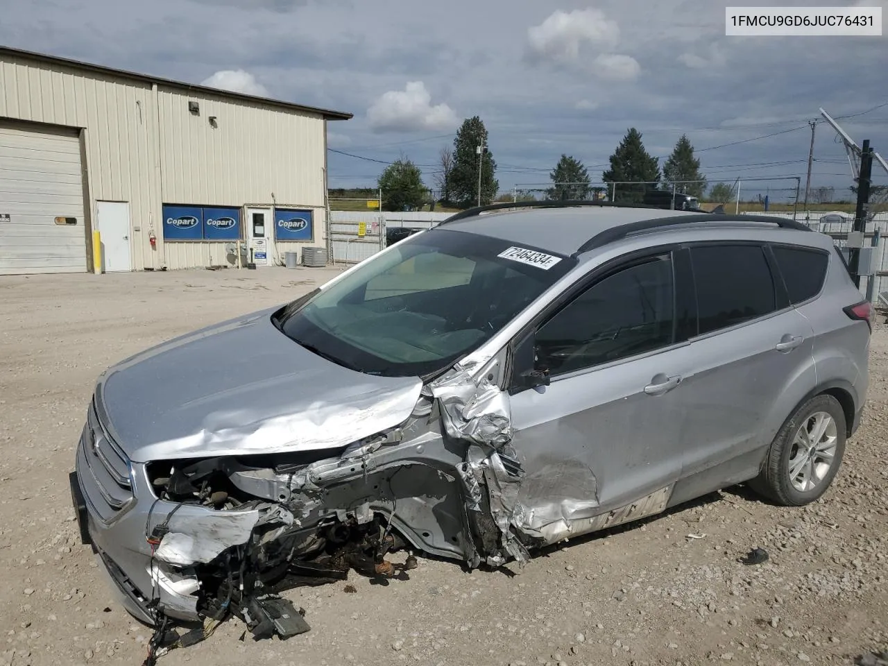 2018 Ford Escape Se VIN: 1FMCU9GD6JUC76431 Lot: 72464334