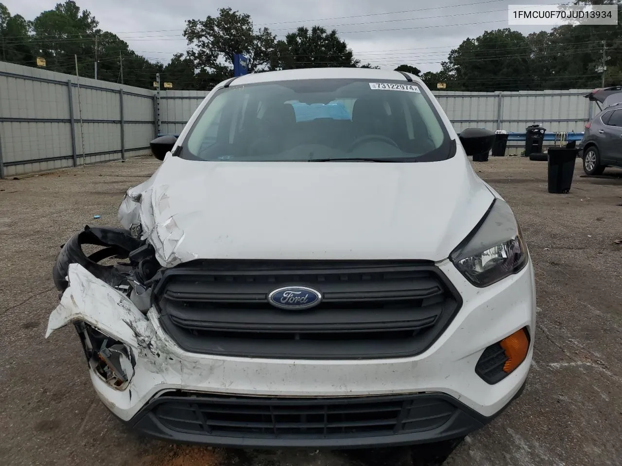 2018 Ford Escape S VIN: 1FMCU0F70JUD13934 Lot: 73122974