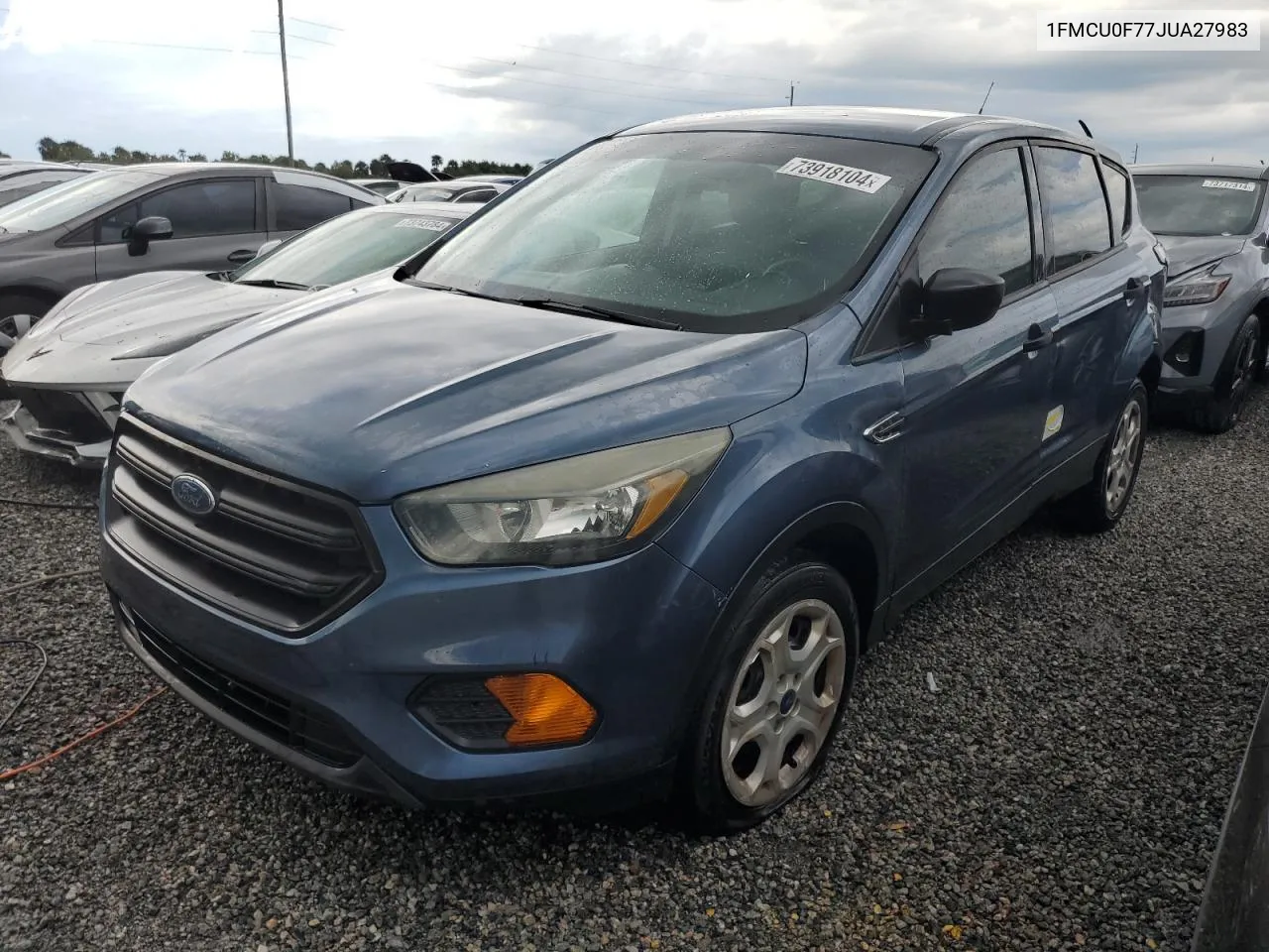 2018 Ford Escape S VIN: 1FMCU0F77JUA27983 Lot: 73918104