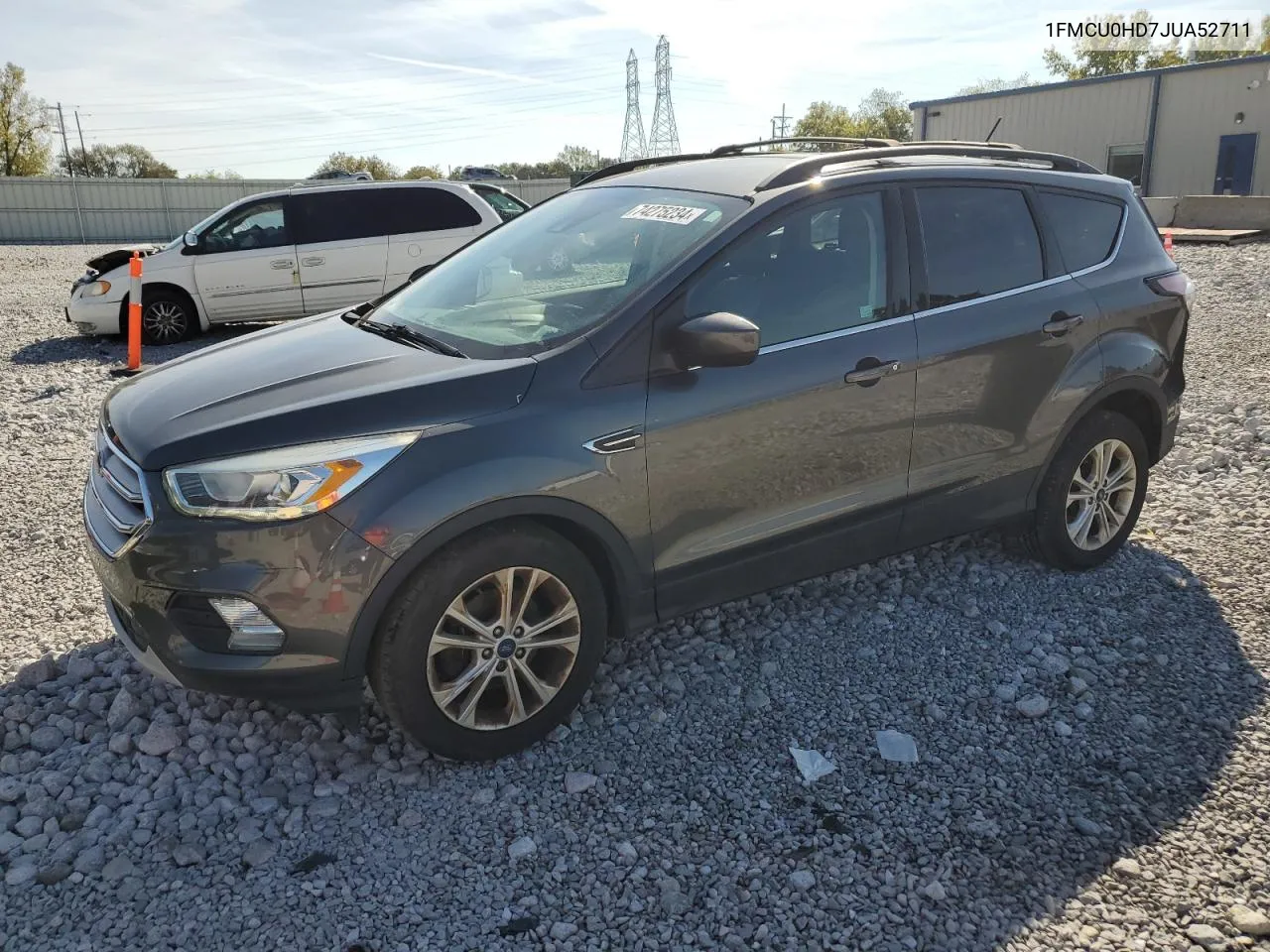 2018 Ford Escape Sel VIN: 1FMCU0HD7JUA52711 Lot: 74275234