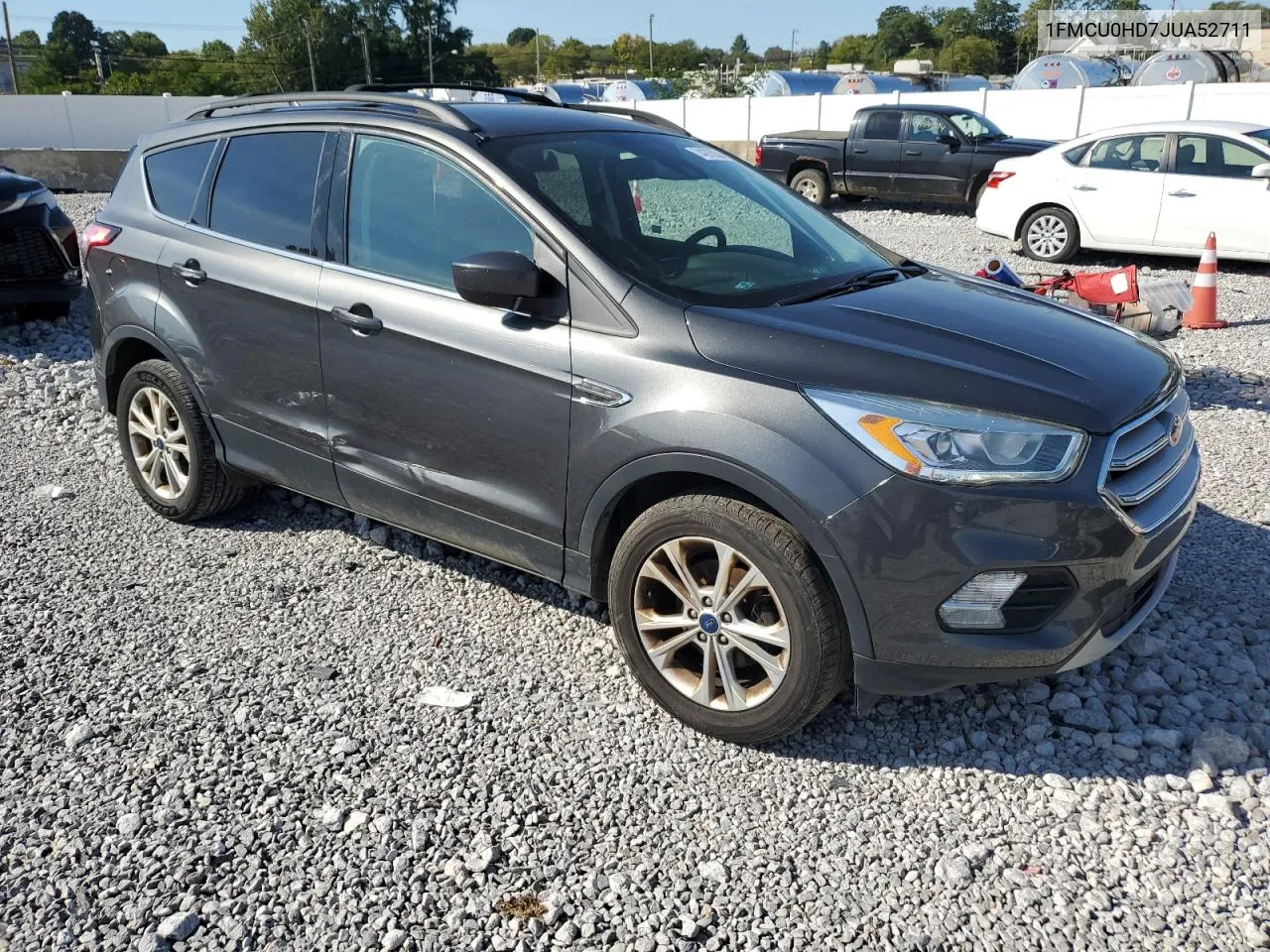 2018 Ford Escape Sel VIN: 1FMCU0HD7JUA52711 Lot: 74275234