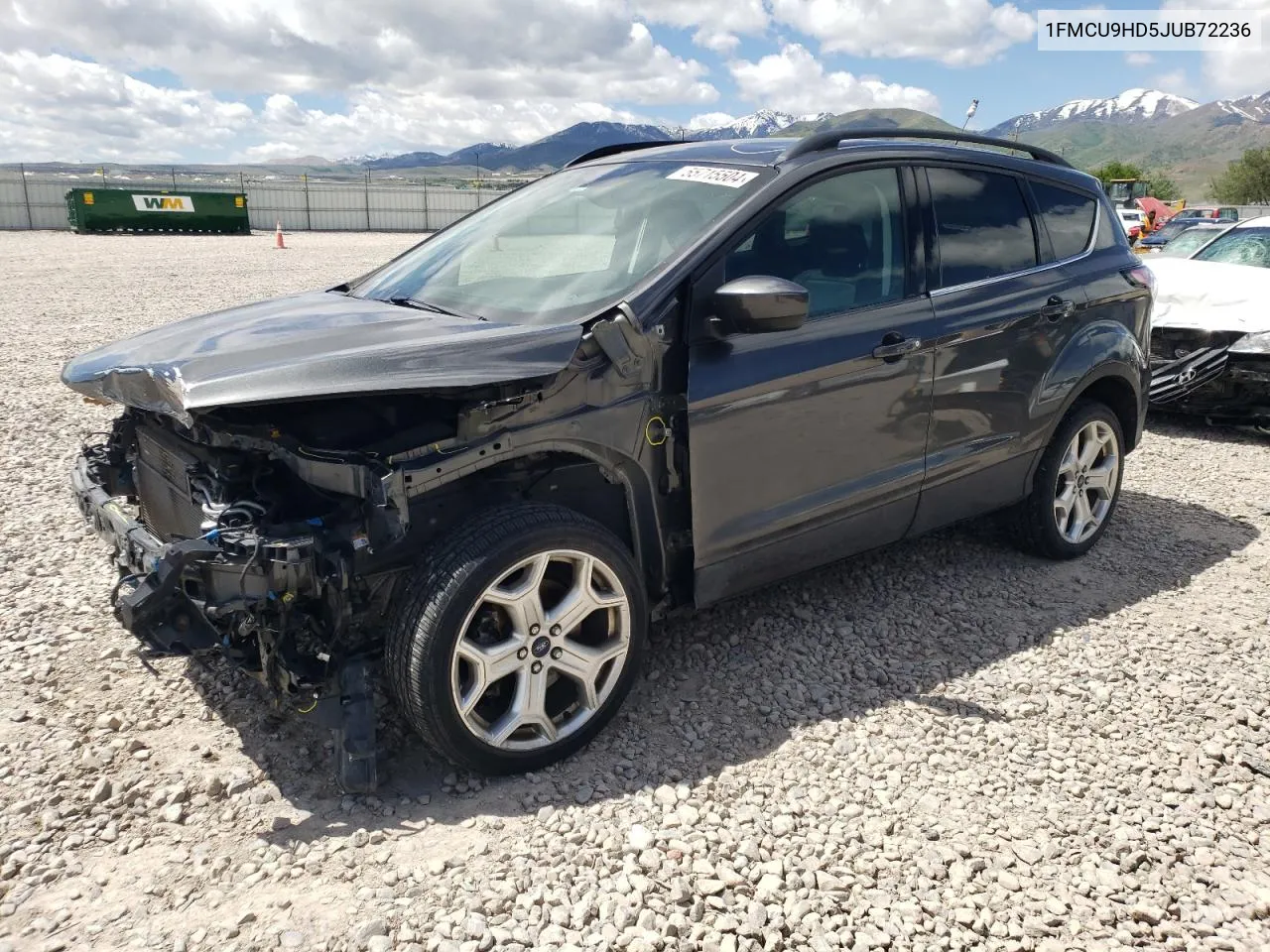 2018 Ford Escape Sel VIN: 1FMCU9HD5JUB72236 Lot: 74386814