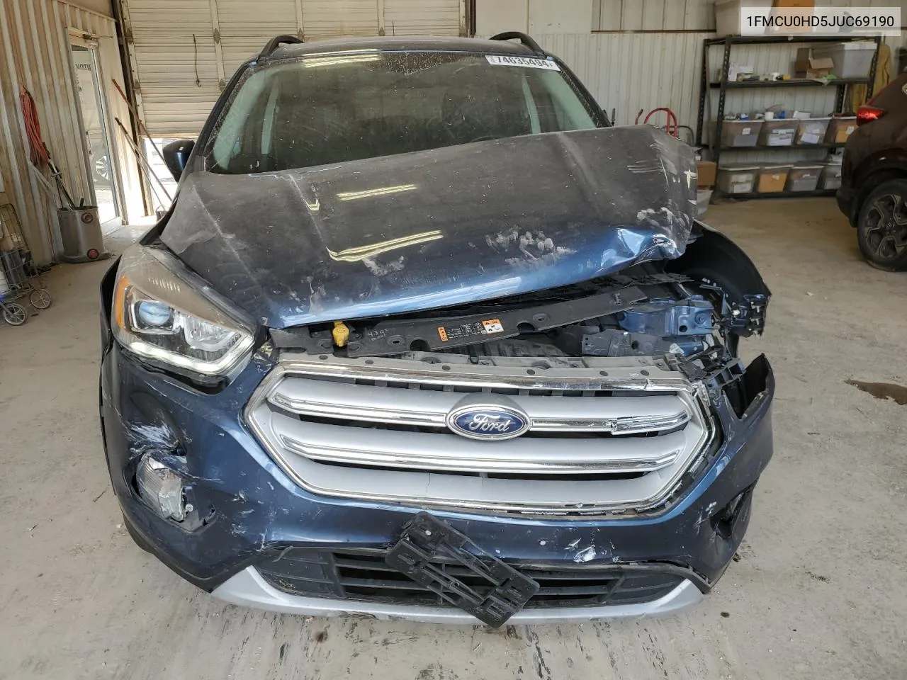 2018 Ford Escape Sel VIN: 1FMCU0HD5JUC69190 Lot: 74635494