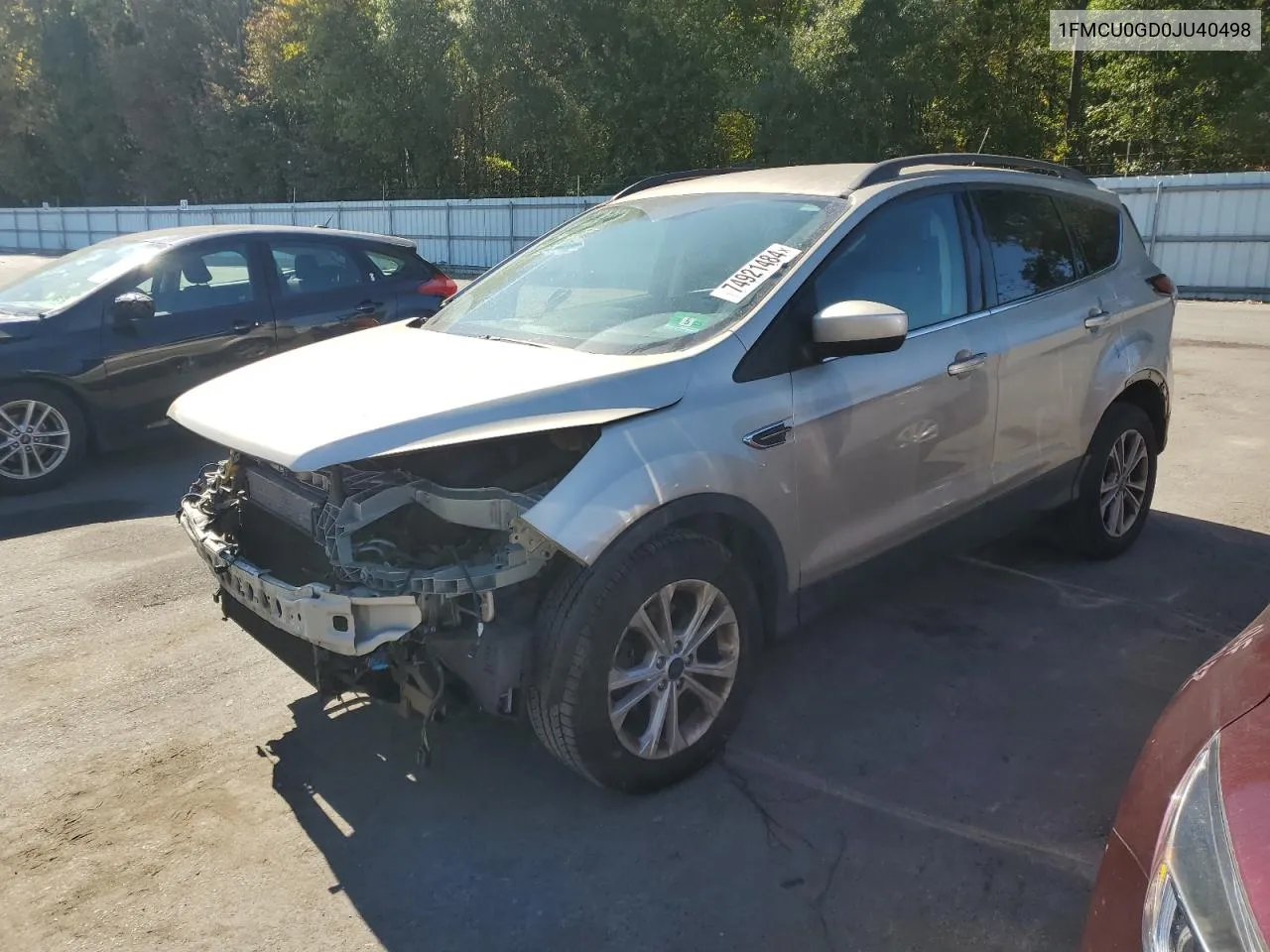 2018 Ford Escape Se VIN: 1FMCU0GD0JU40498 Lot: 74921484