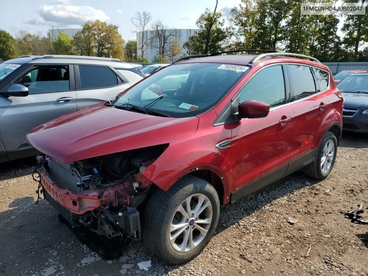 2018 Ford Escape Sel VIN: 1FMCU9HD4JUB02047 Lot: 75059234