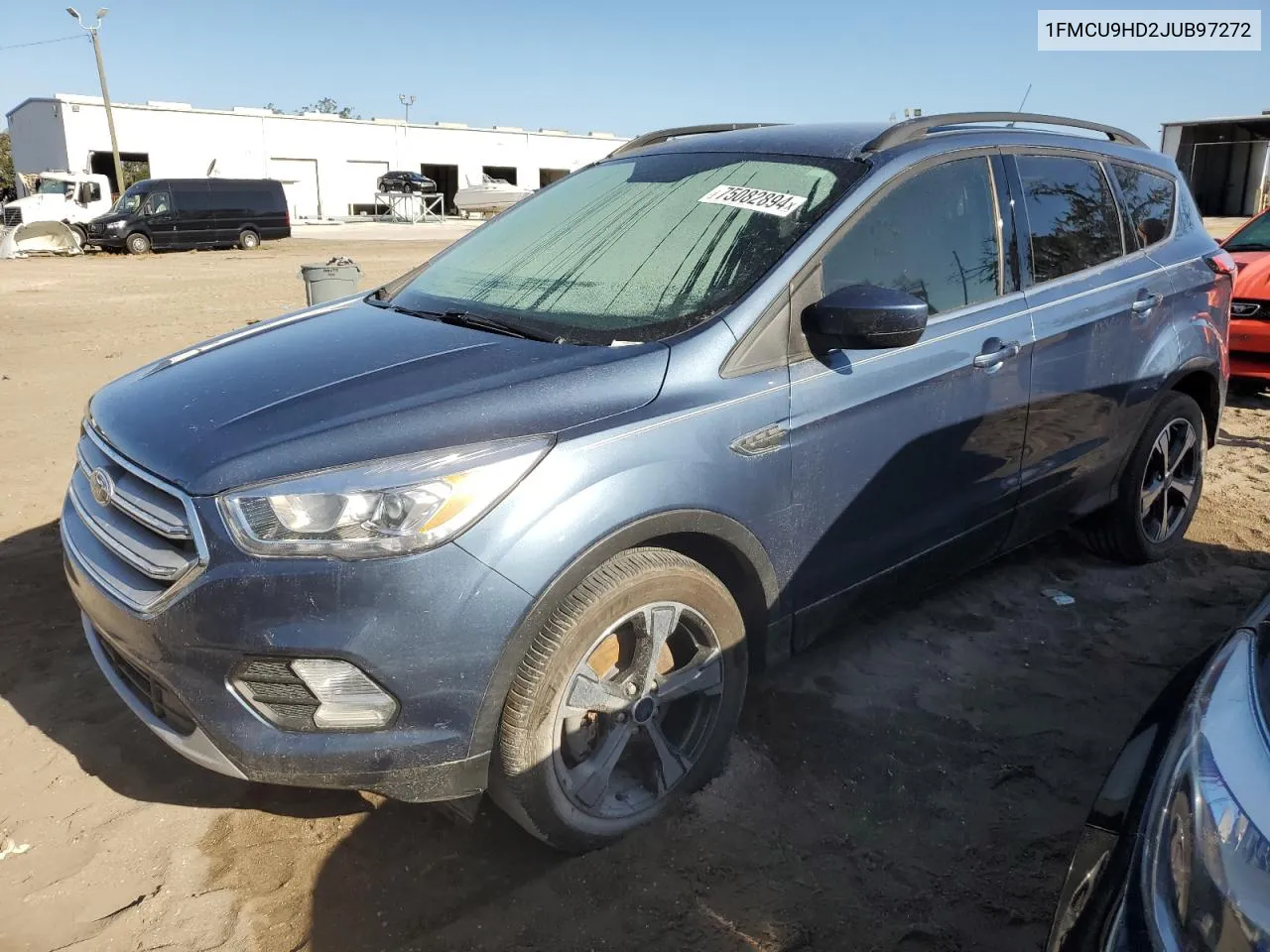 2018 Ford Escape Sel VIN: 1FMCU9HD2JUB97272 Lot: 75082894