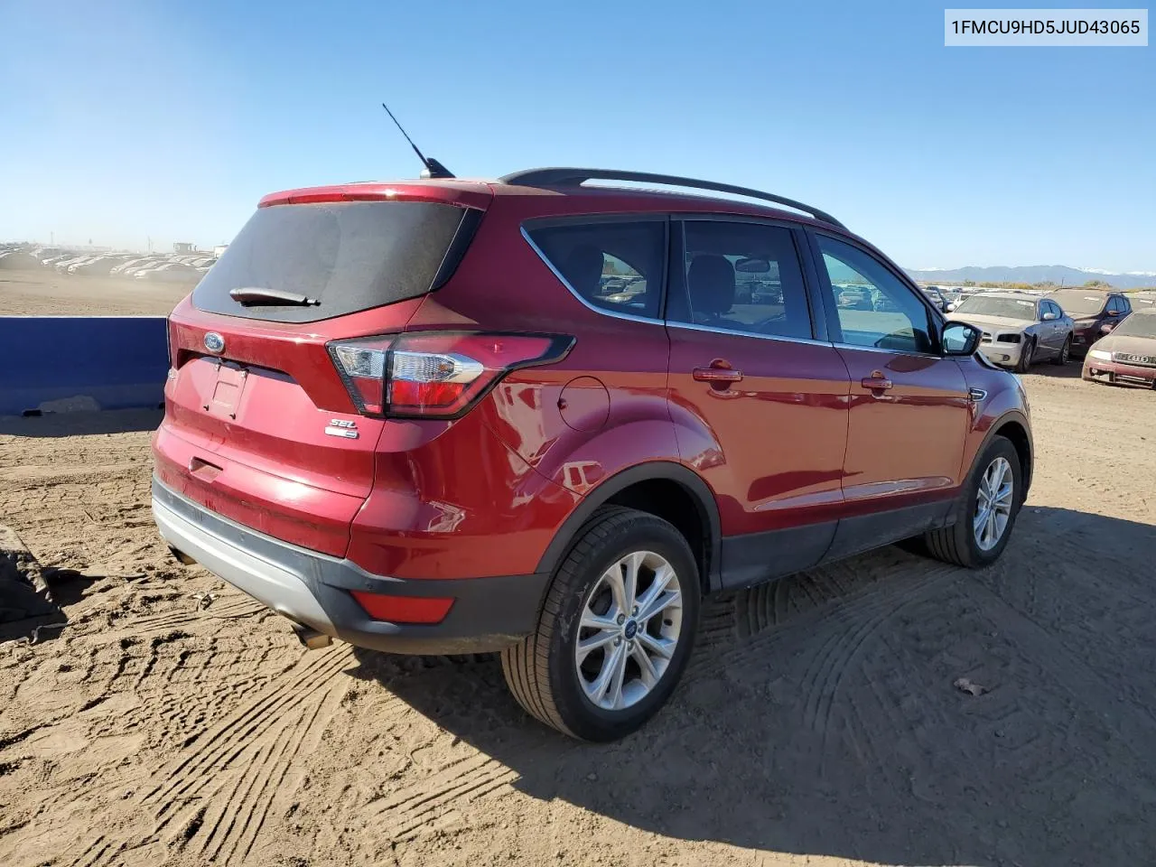 2018 Ford Escape Sel VIN: 1FMCU9HD5JUD43065 Lot: 75309094