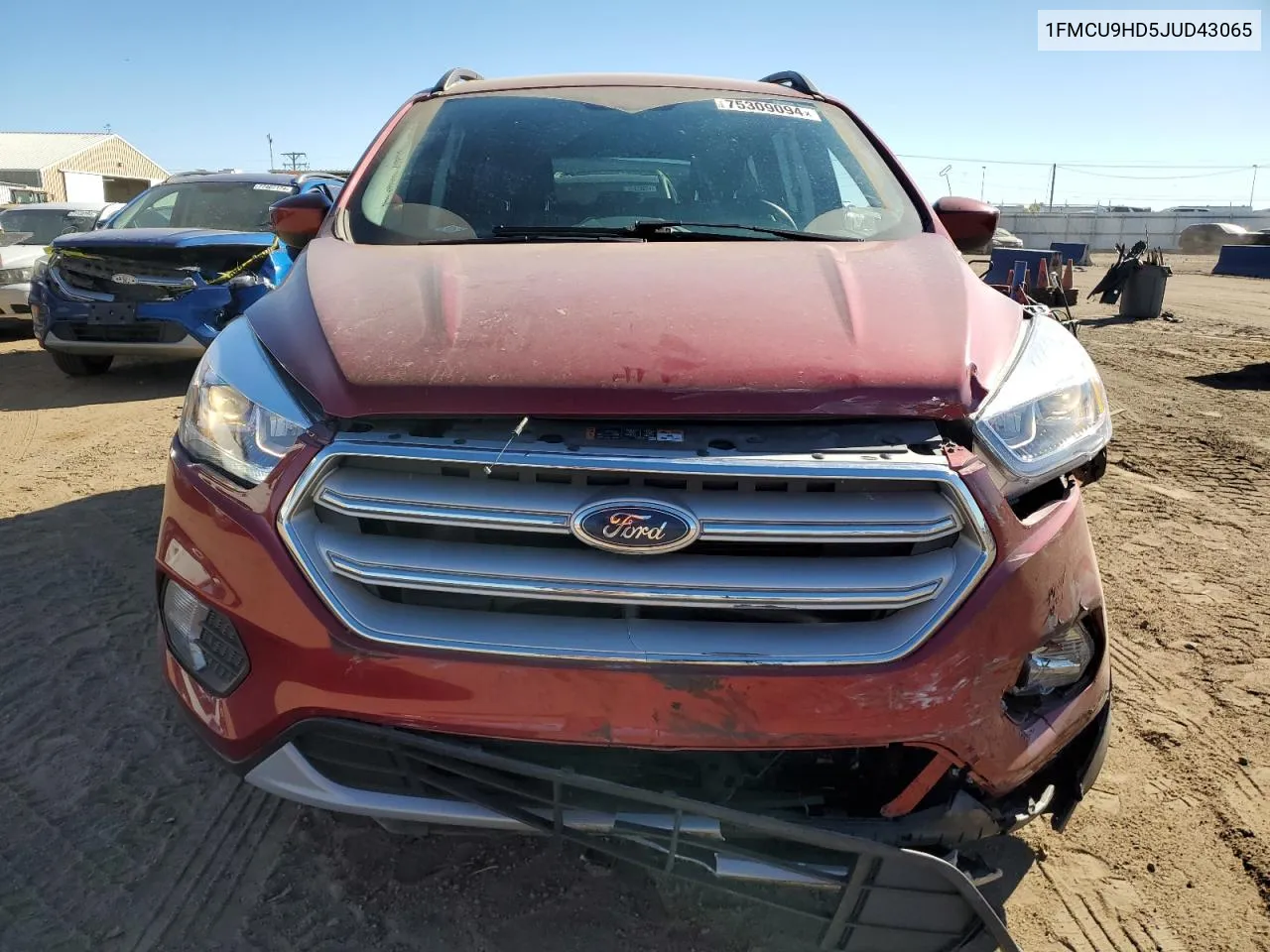 2018 Ford Escape Sel VIN: 1FMCU9HD5JUD43065 Lot: 75309094